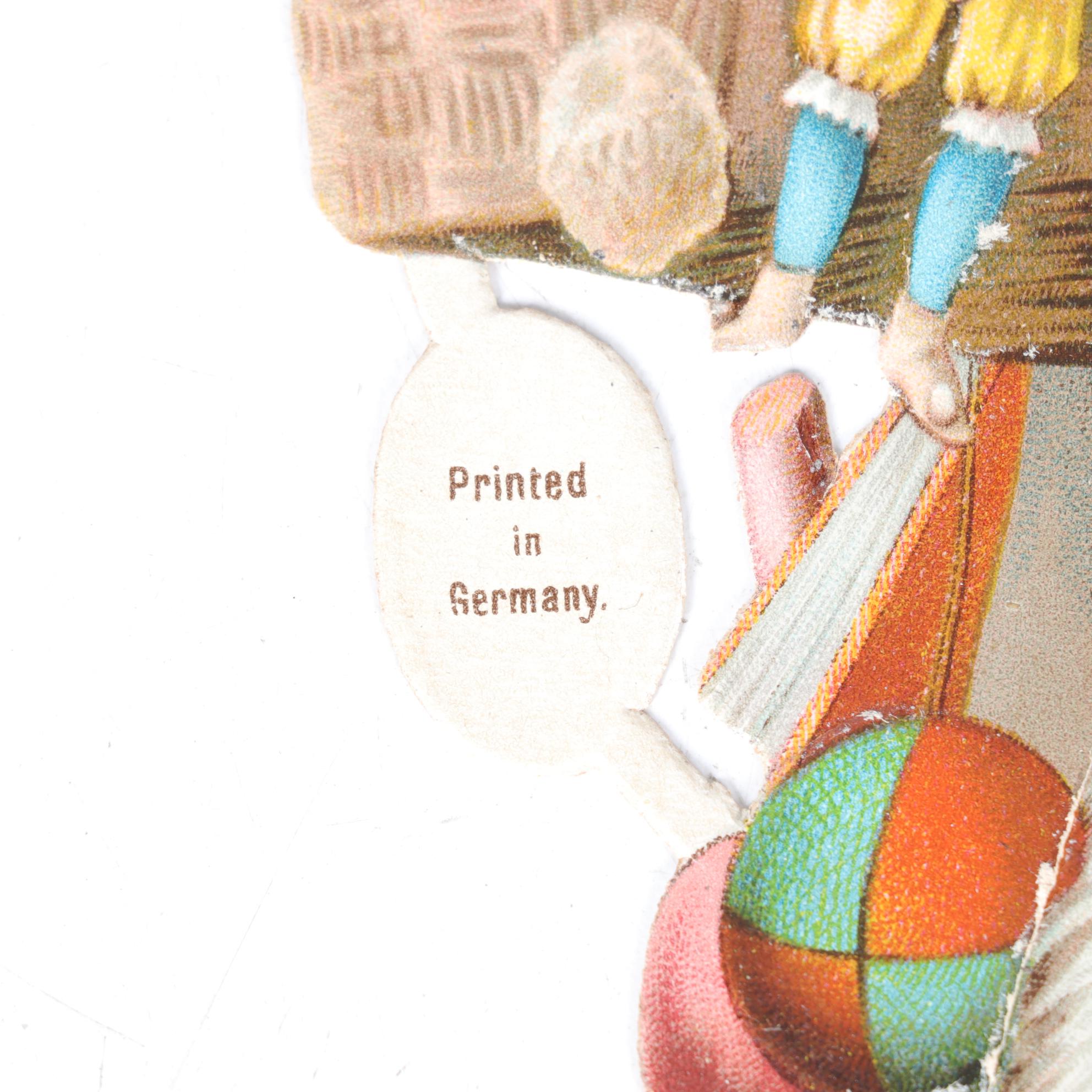 Embossed Die Cut Christmas Paper Scraps, Early 20th Century