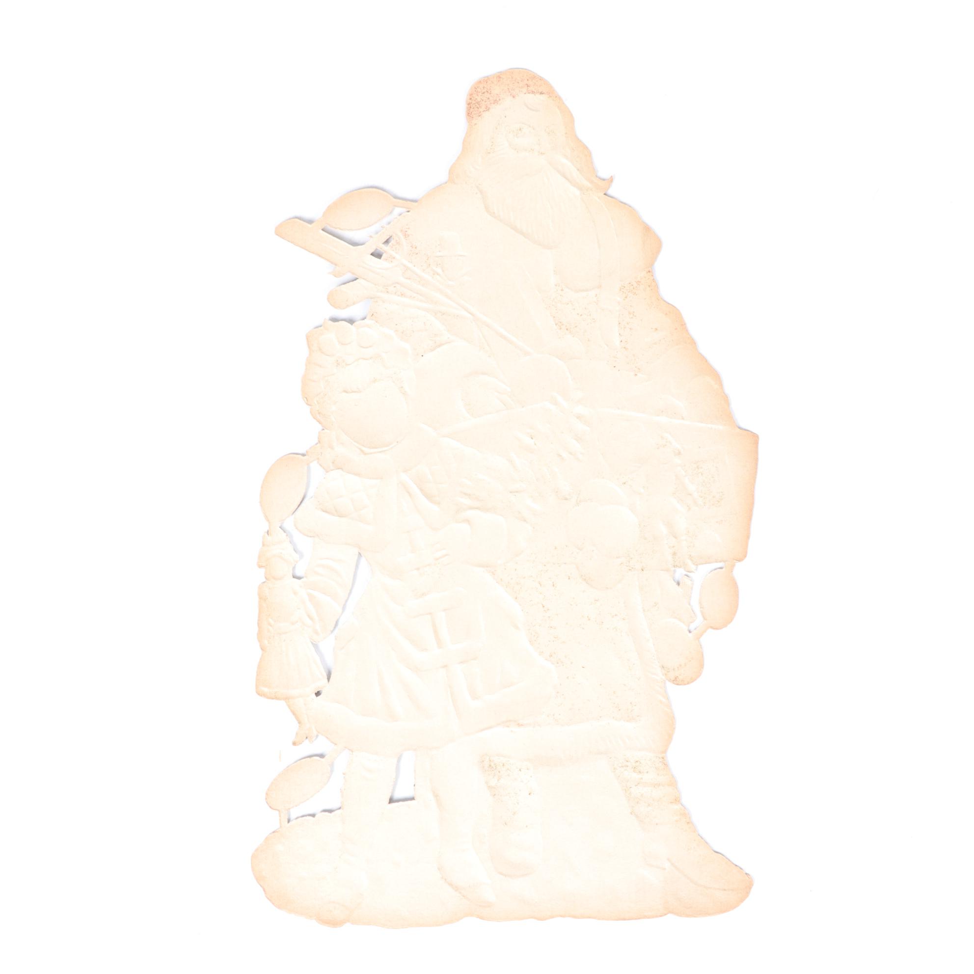 Embossed Die Cut Christmas Paper Scraps, Early 20th Century