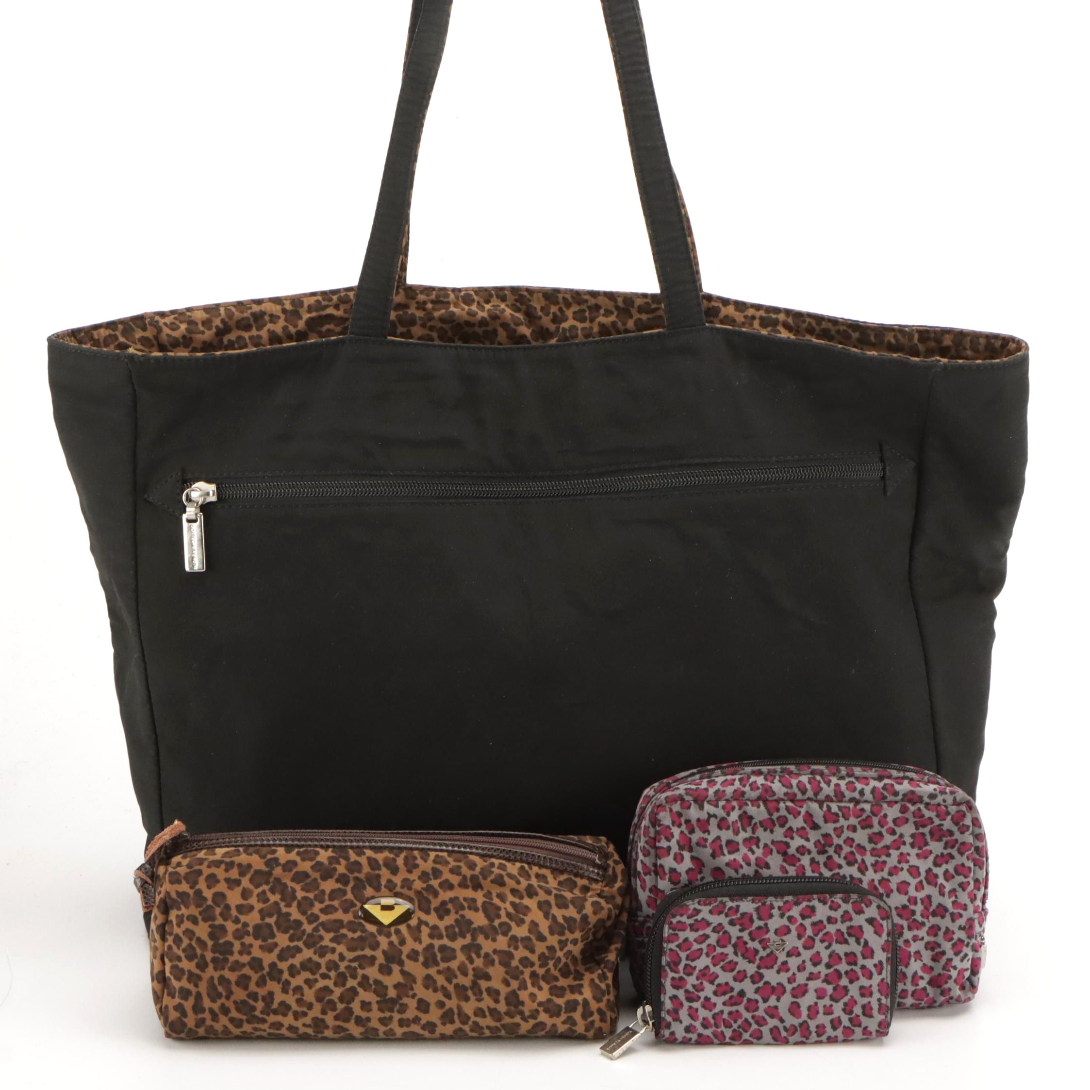 Bottega Veneta Reversible Tote and Zip Pouches in Animal Print