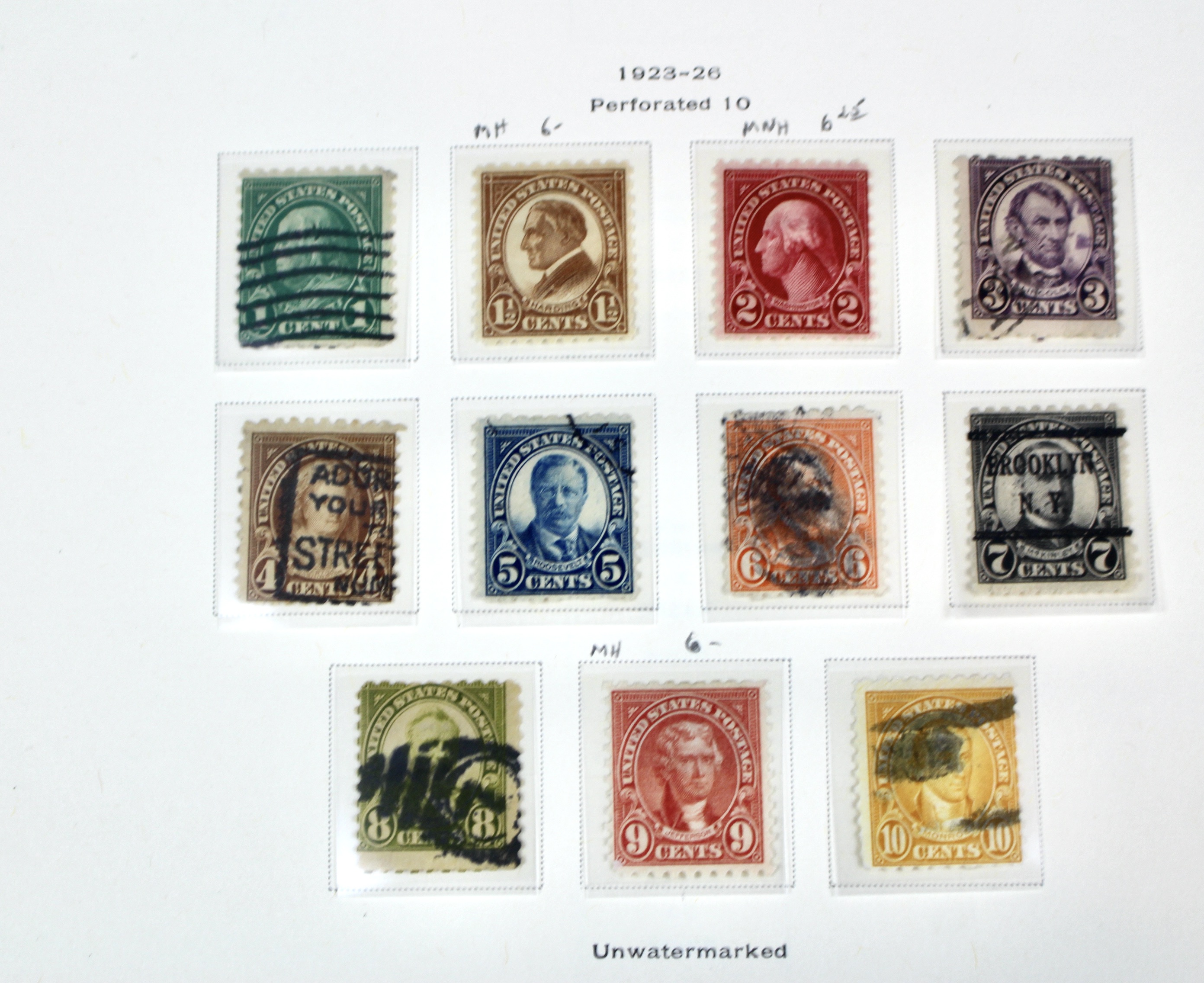U.S. Postage Stamp Collection, 1923 to 1957