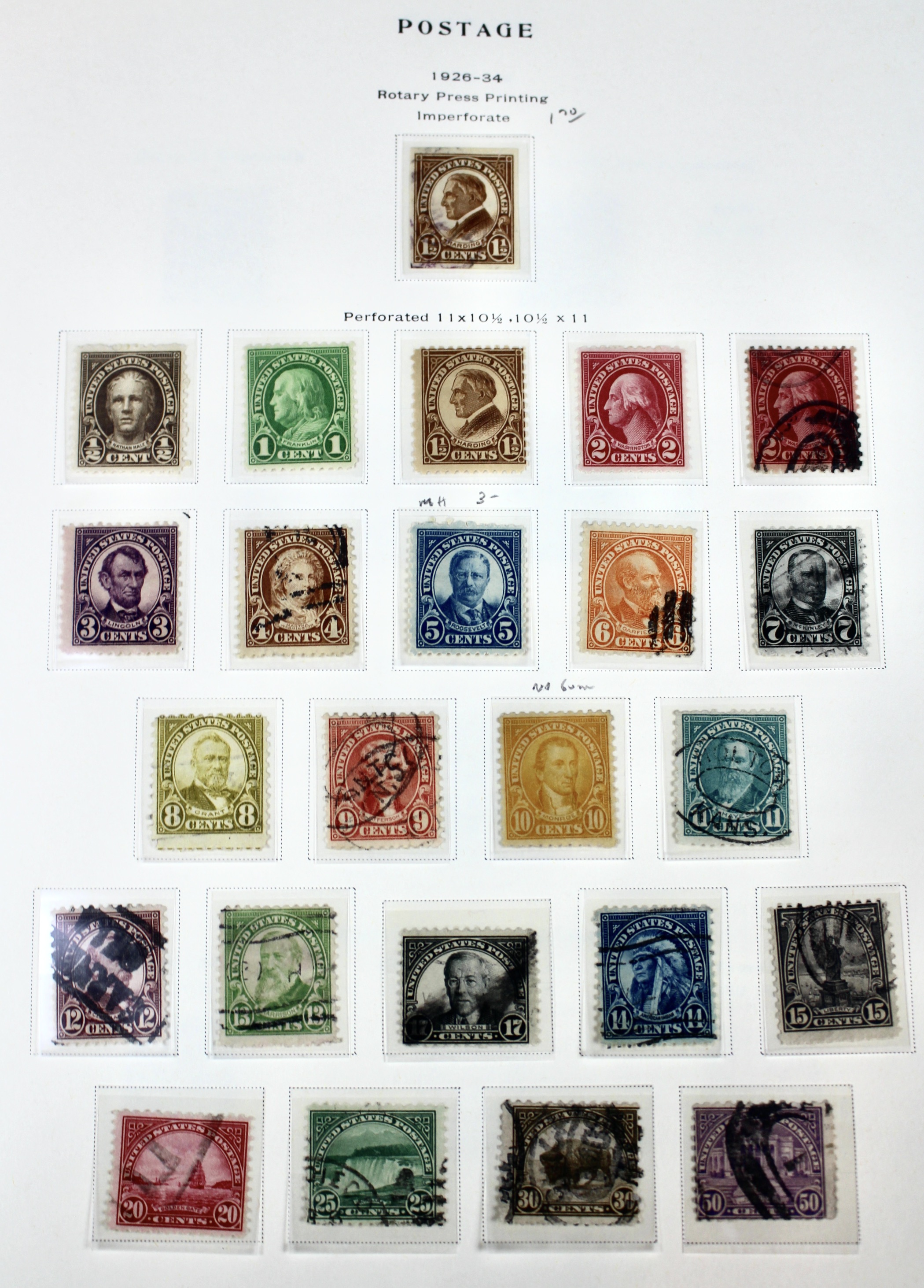 U.S. Postage Stamp Collection, 1923 to 1957