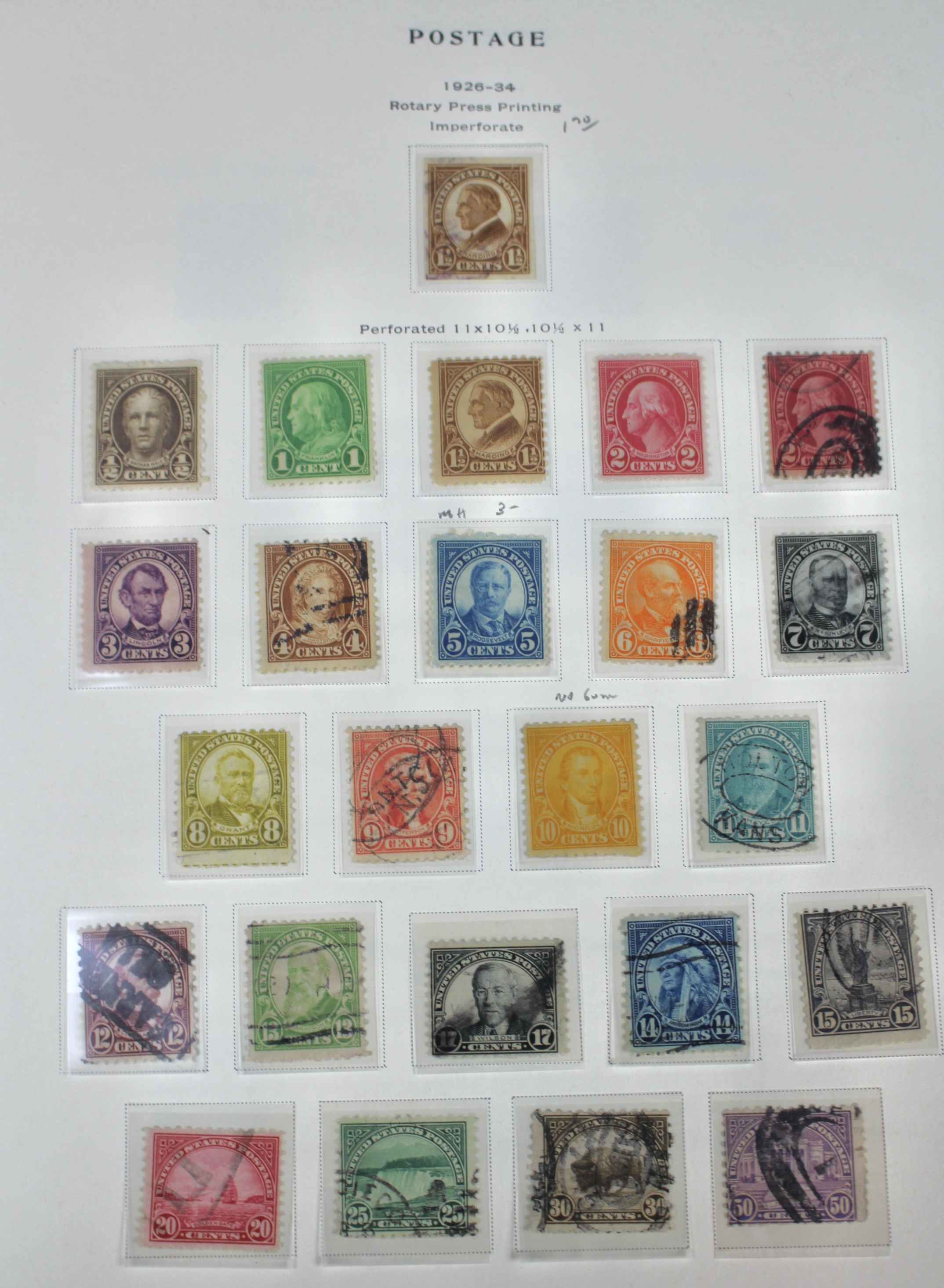 U.S. Postage Stamp Collection, 1923 to 1957