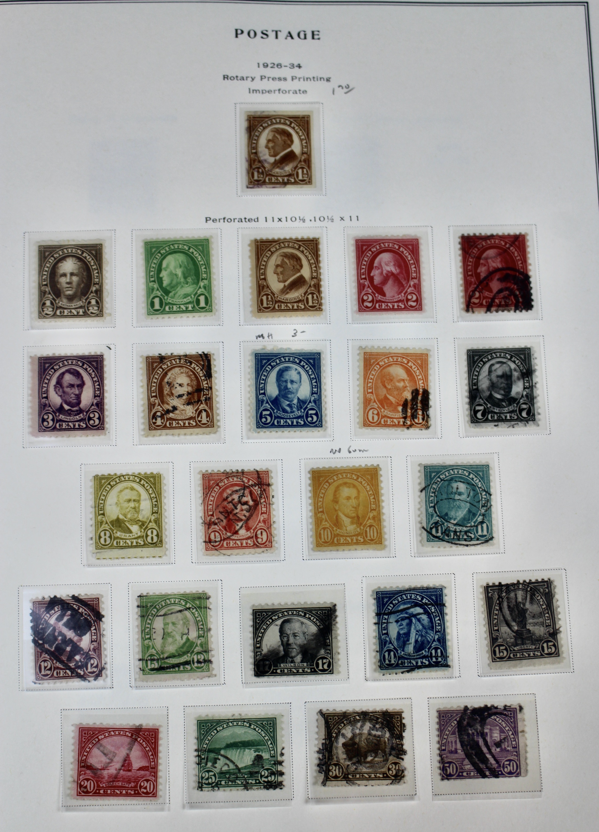 U.S. Postage Stamp Collection, 1923 to 1957
