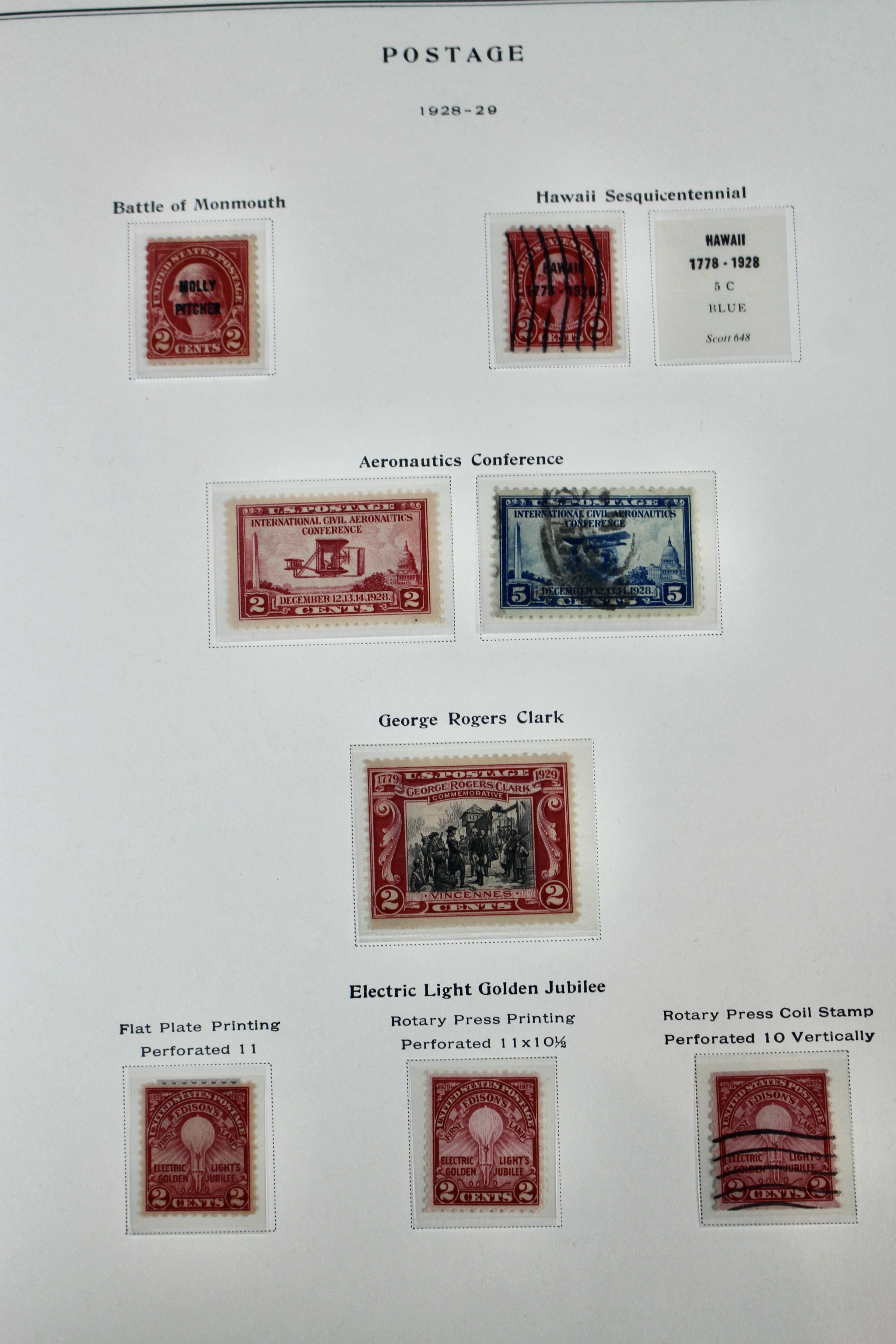 U.S. Postage Stamp Collection, 1923 to 1957