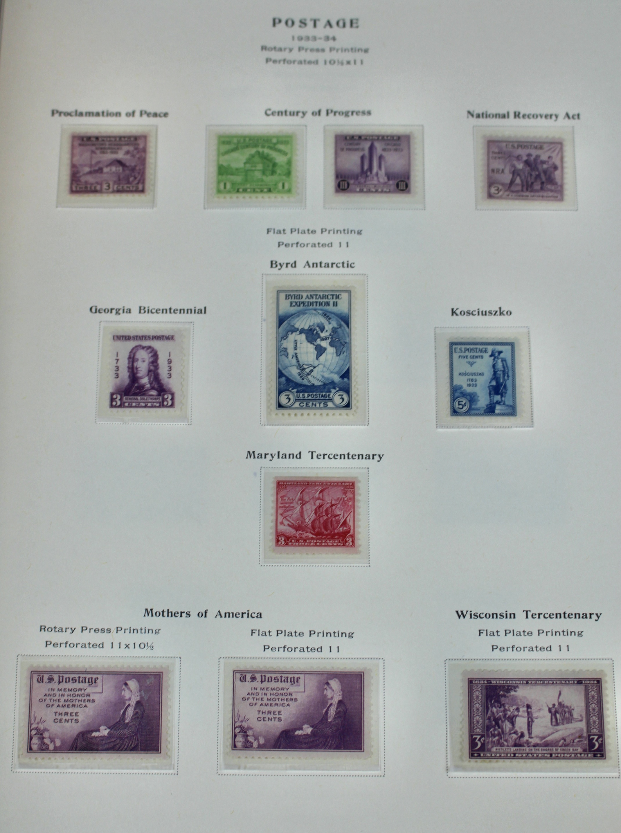 U.S. Postage Stamp Collection, 1923 to 1957