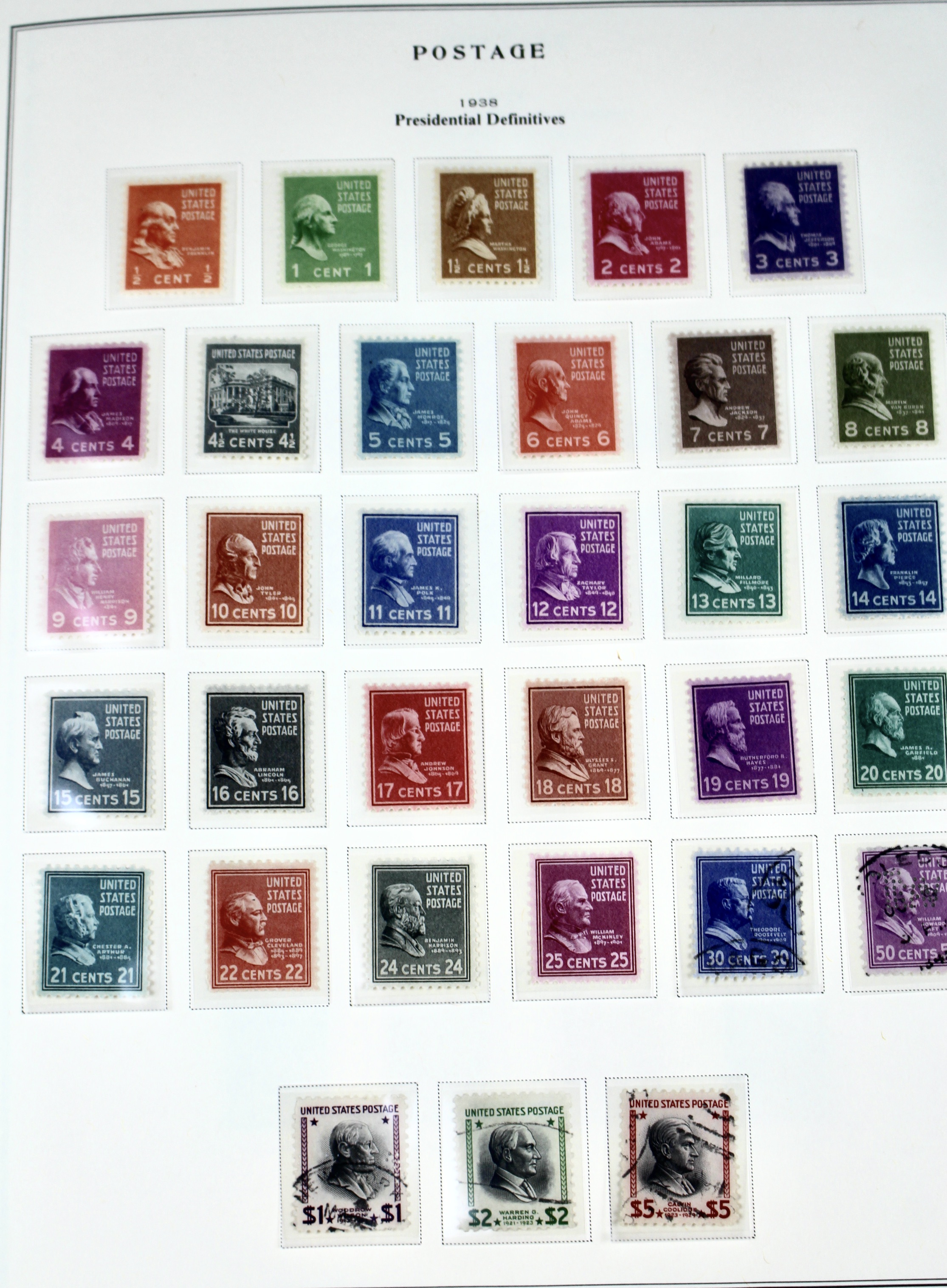 U.S. Postage Stamp Collection, 1923 to 1957