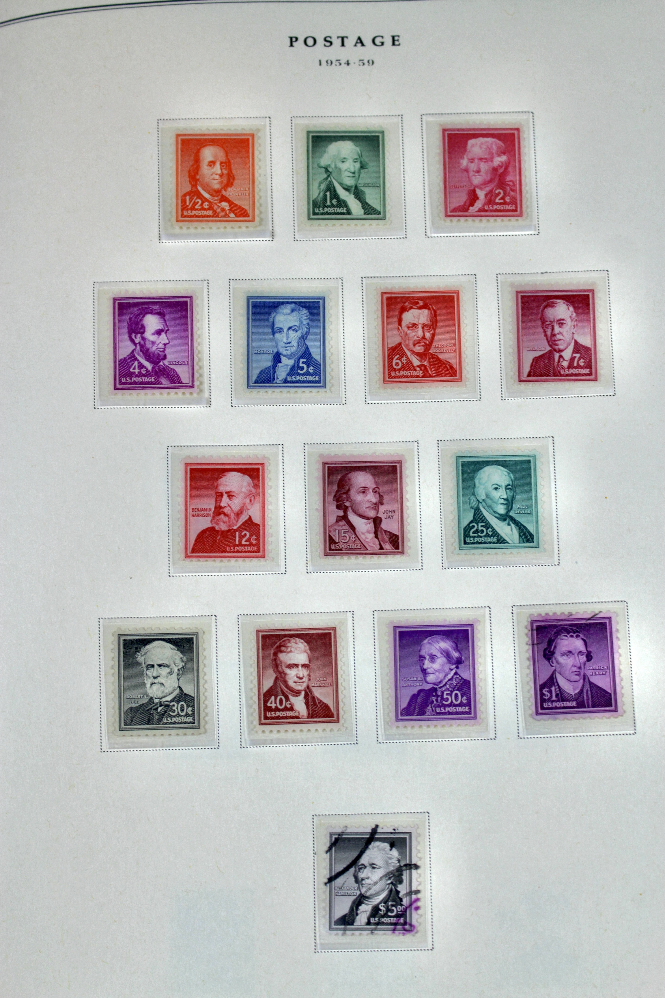 U.S. Postage Stamp Collection, 1923 to 1957