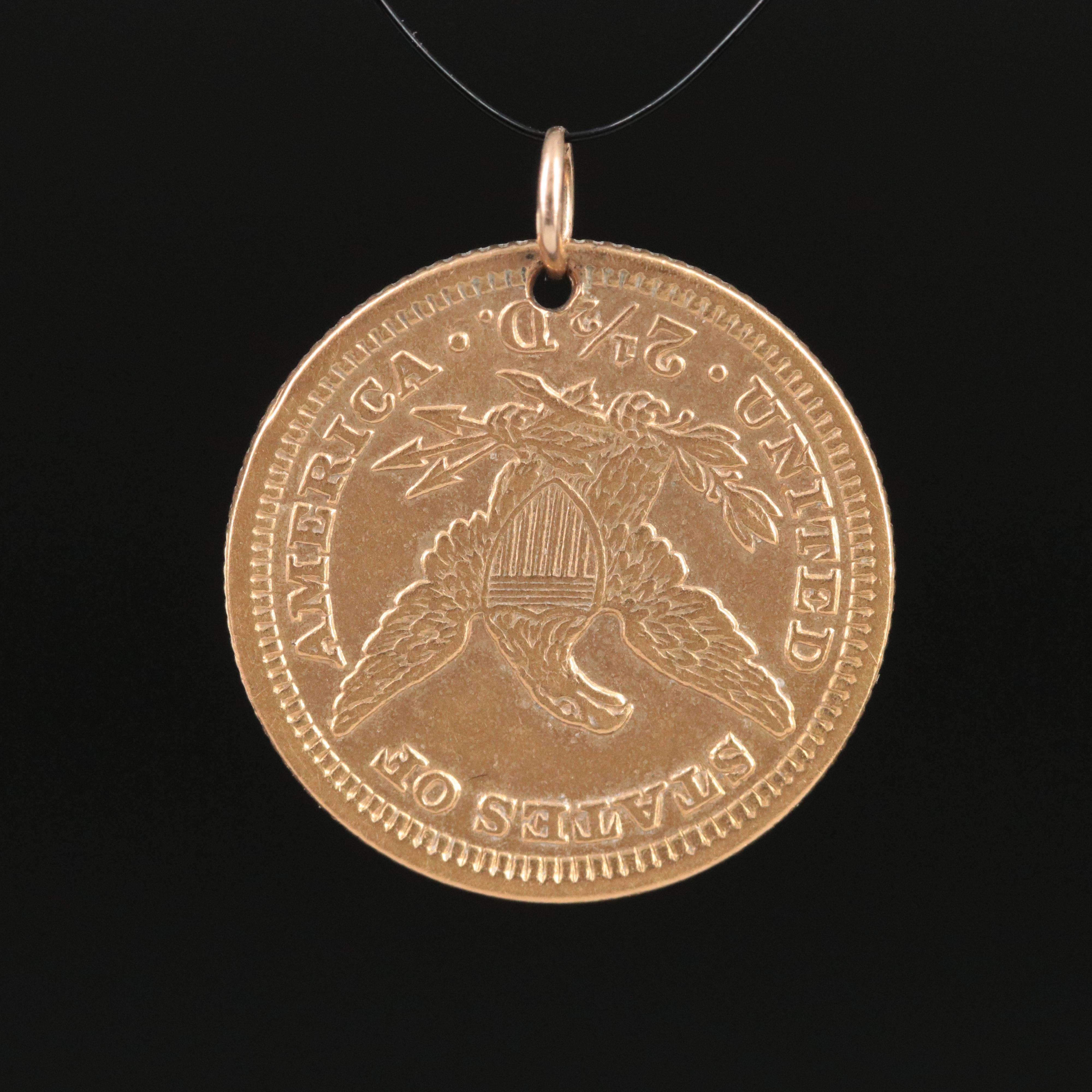 1903 Liberty Head $2 1/2 Gold Coin Pendant