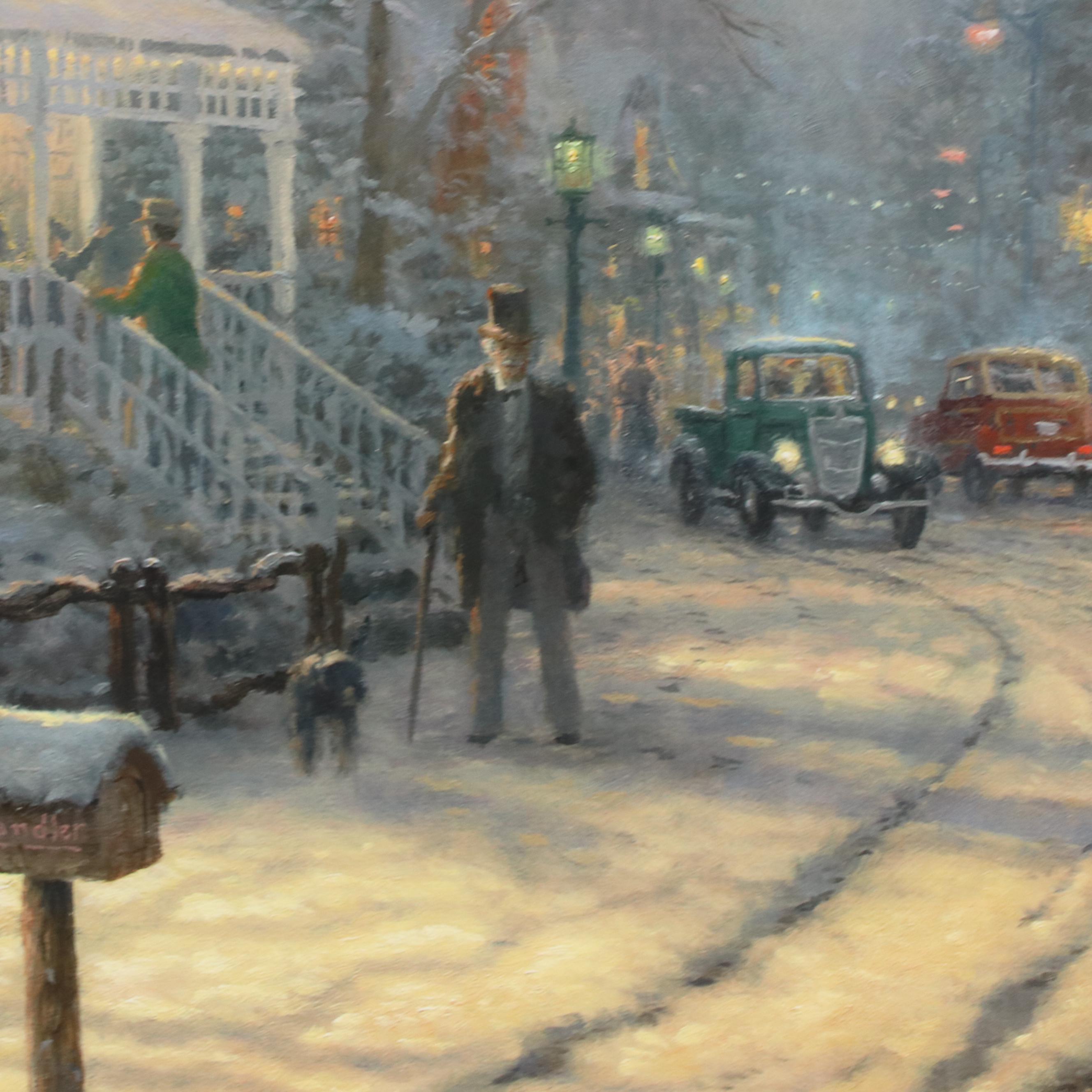 Thomas Kinkade Offset Lithograph "A Holiday Gathering"