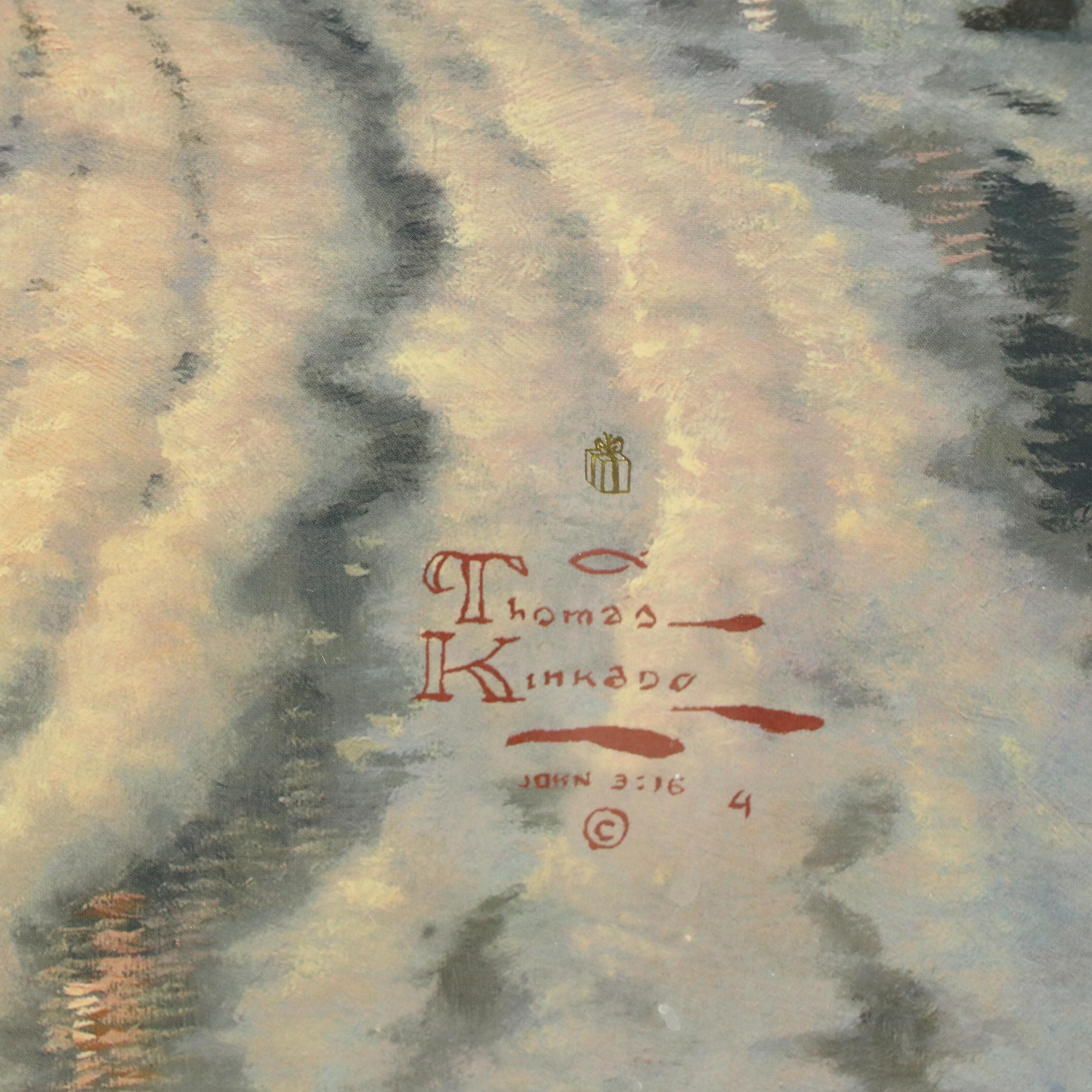 Thomas Kinkade Offset Lithograph "A Holiday Gathering"