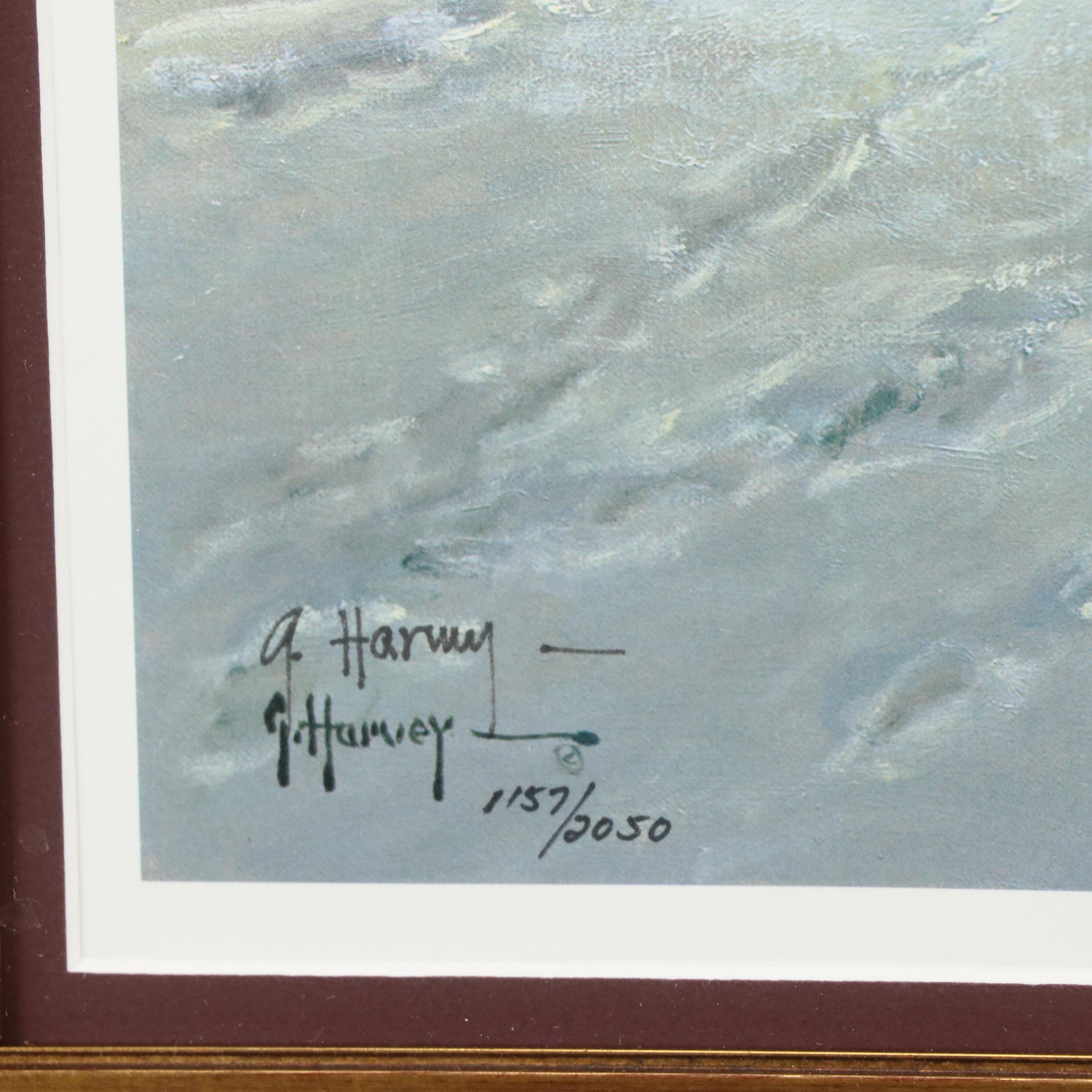 Gerald Harvey Offset Lithograph "Exhibition Day - Chicago," 1995