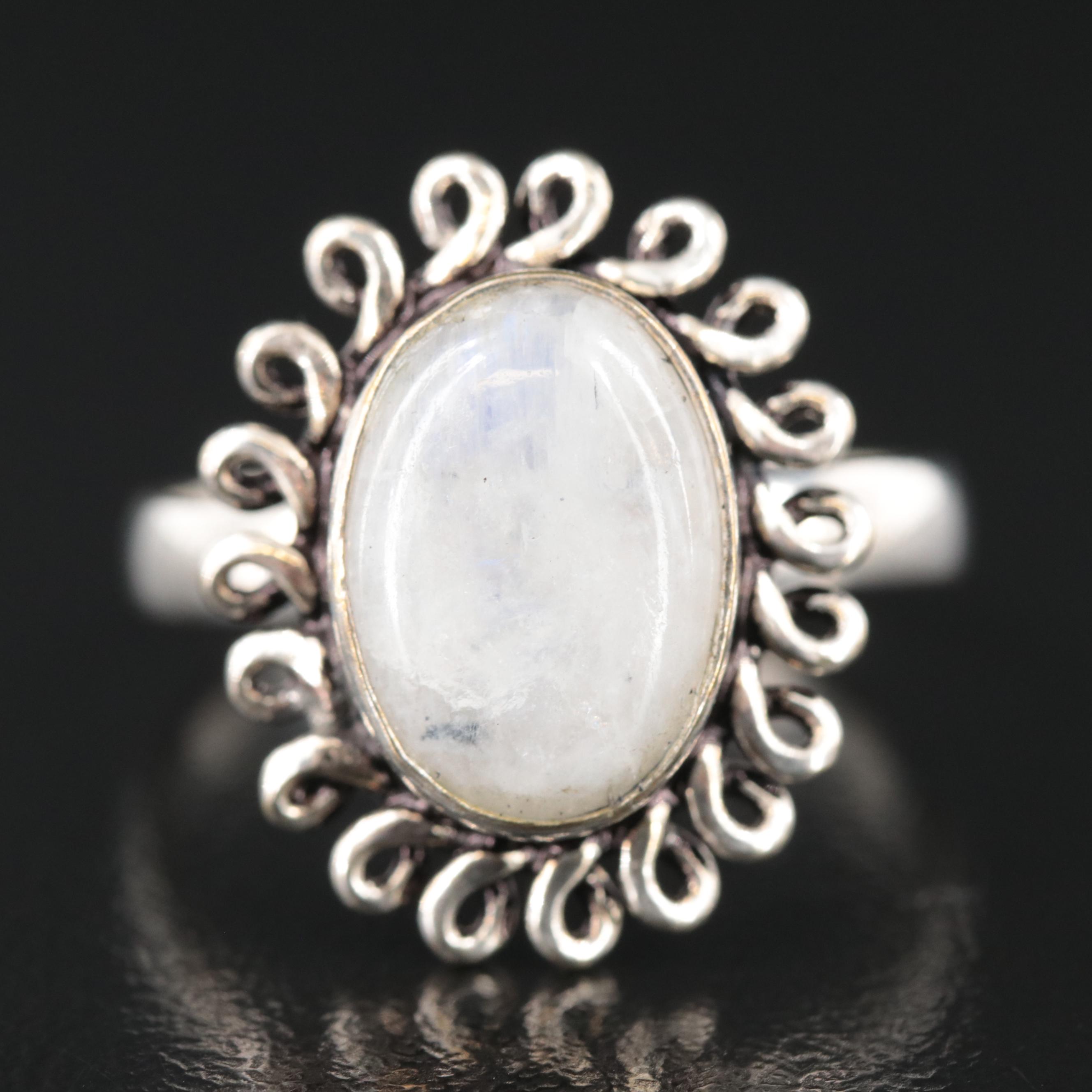 Sterling Moonstone Ring