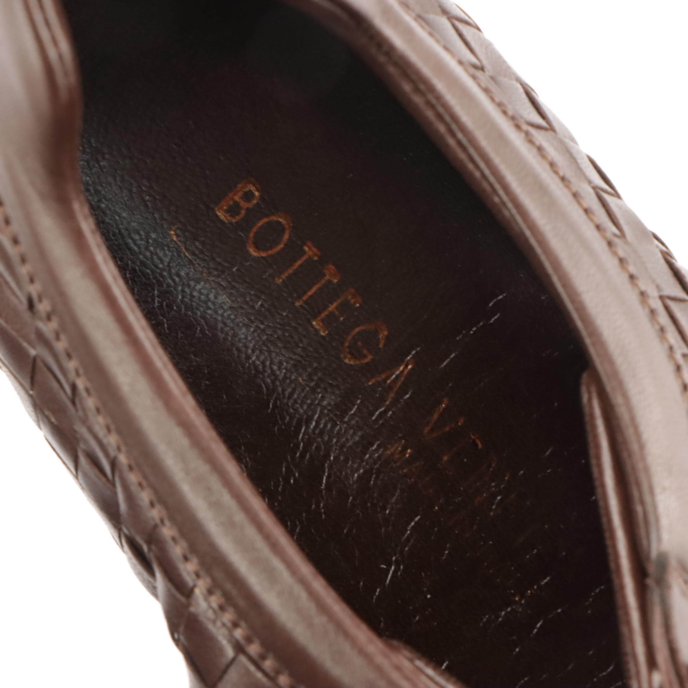 Bottega Veneta Sneakers in Chocolate Intrecciato Nappa Leather with Box