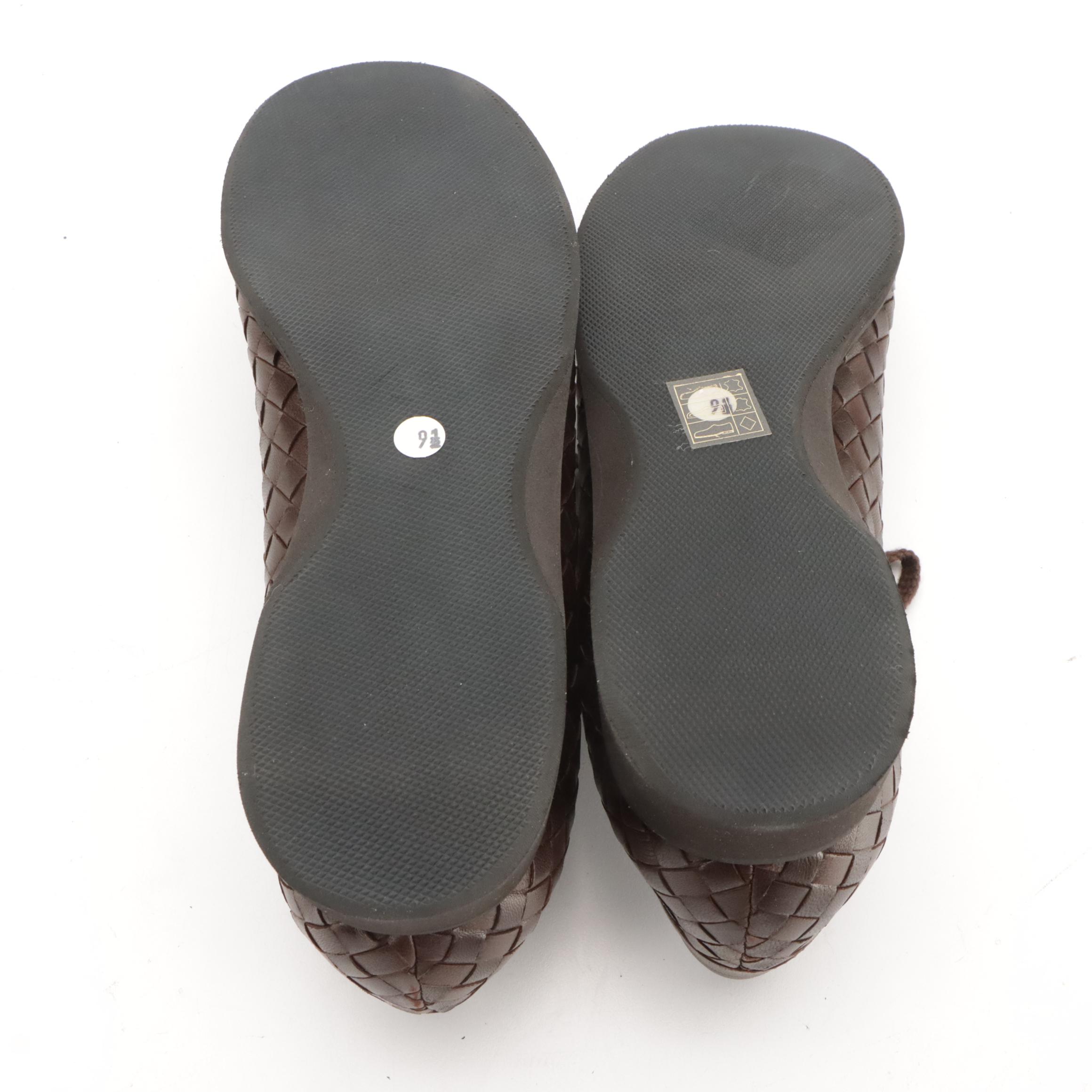 Bottega Veneta Sneakers in Chocolate Intrecciato Nappa Leather with Box