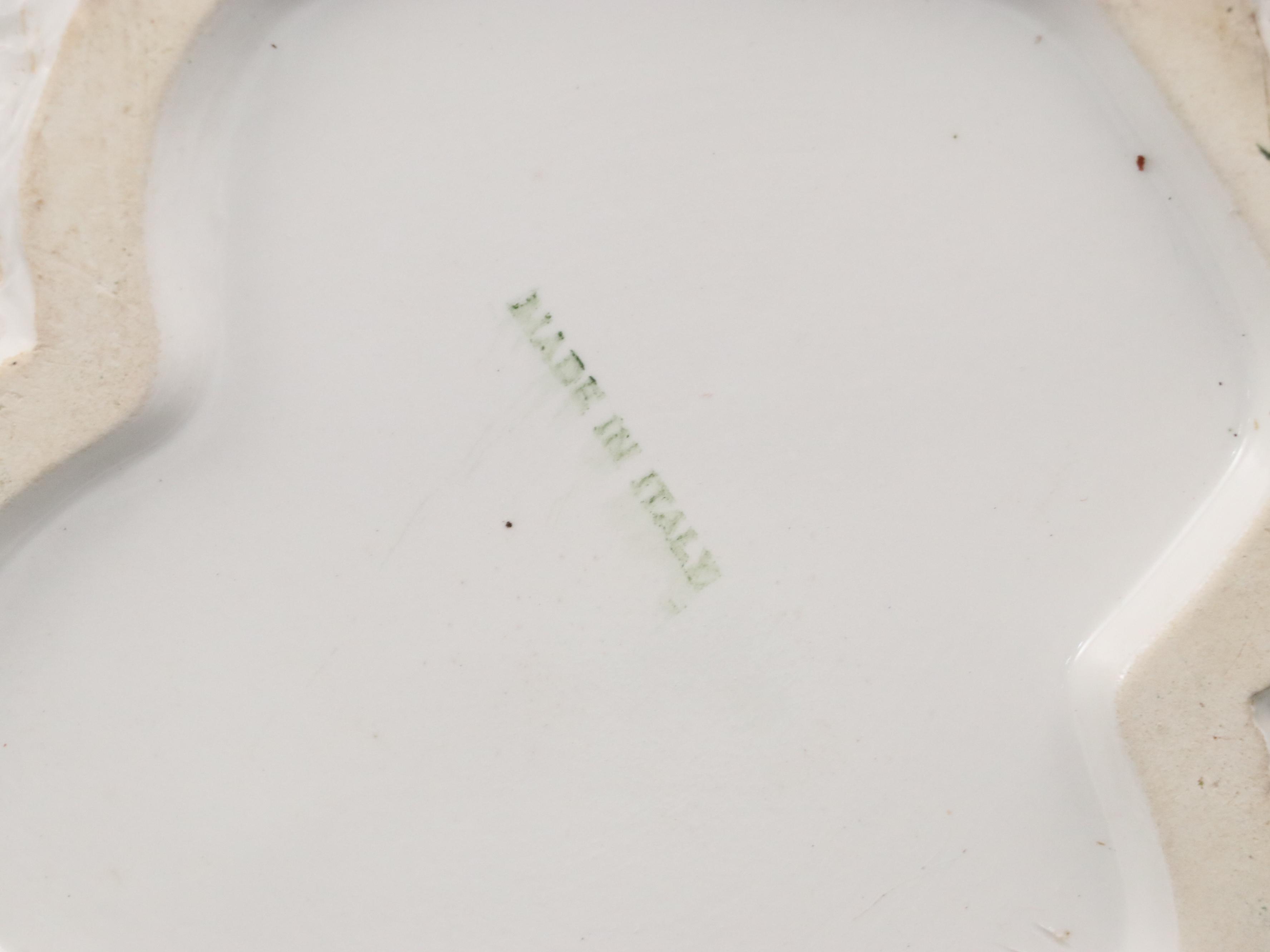 Italian Majolica Swan Planters