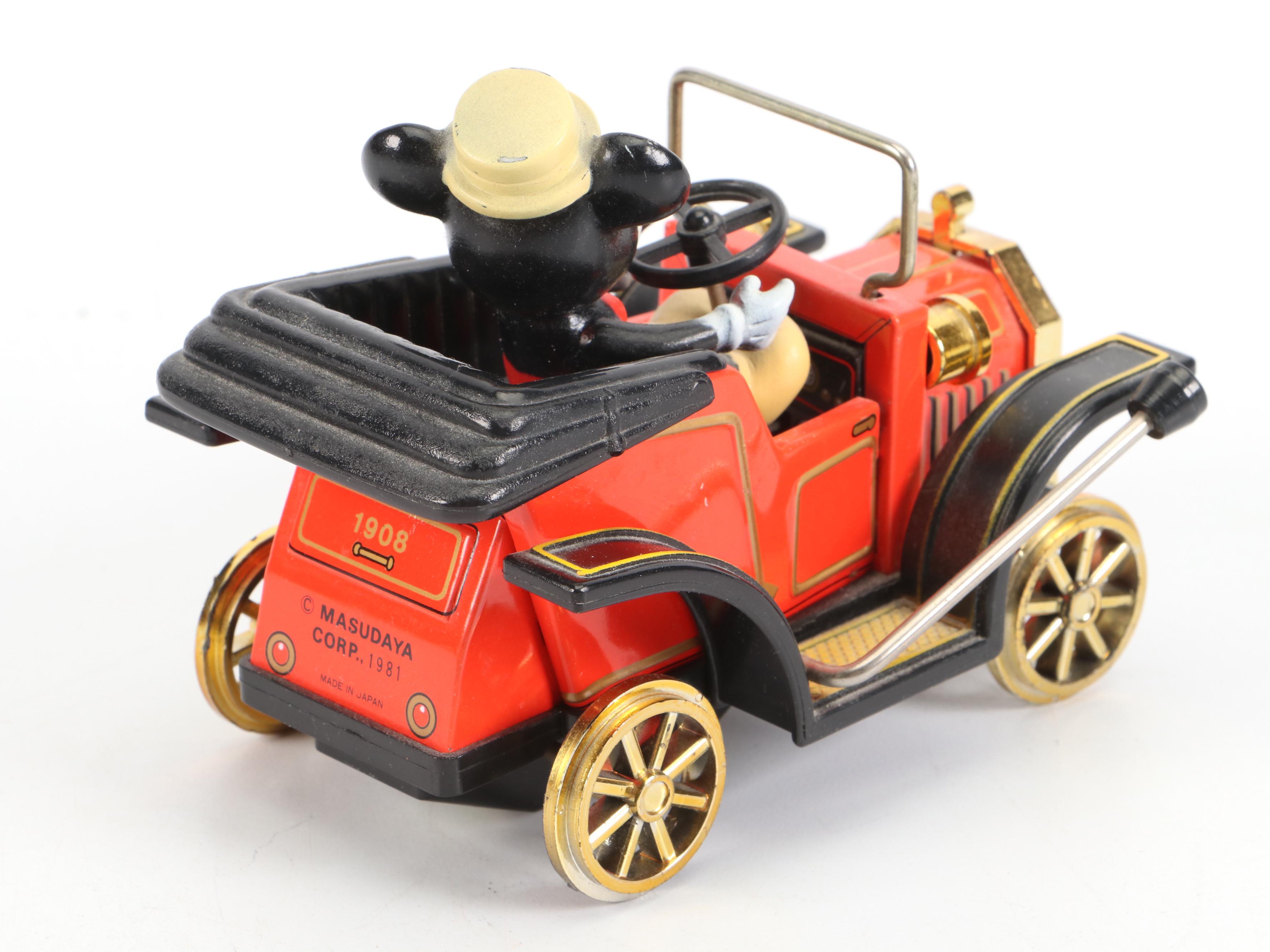 Mickey Mouse Wind-Up Car by Masudaya Corp., 1981