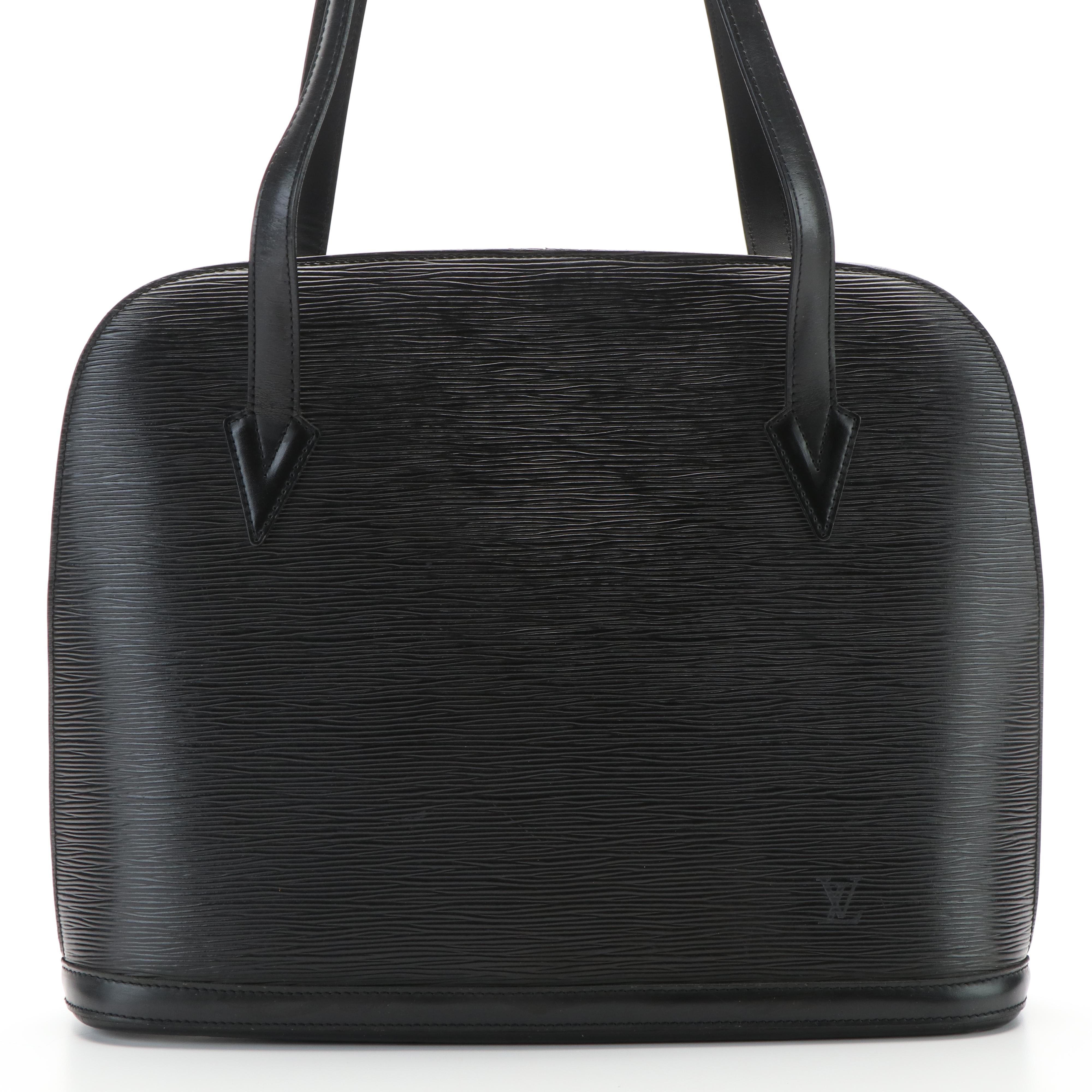 Louis Vuitton Black Epi Leather Lussac Handbag