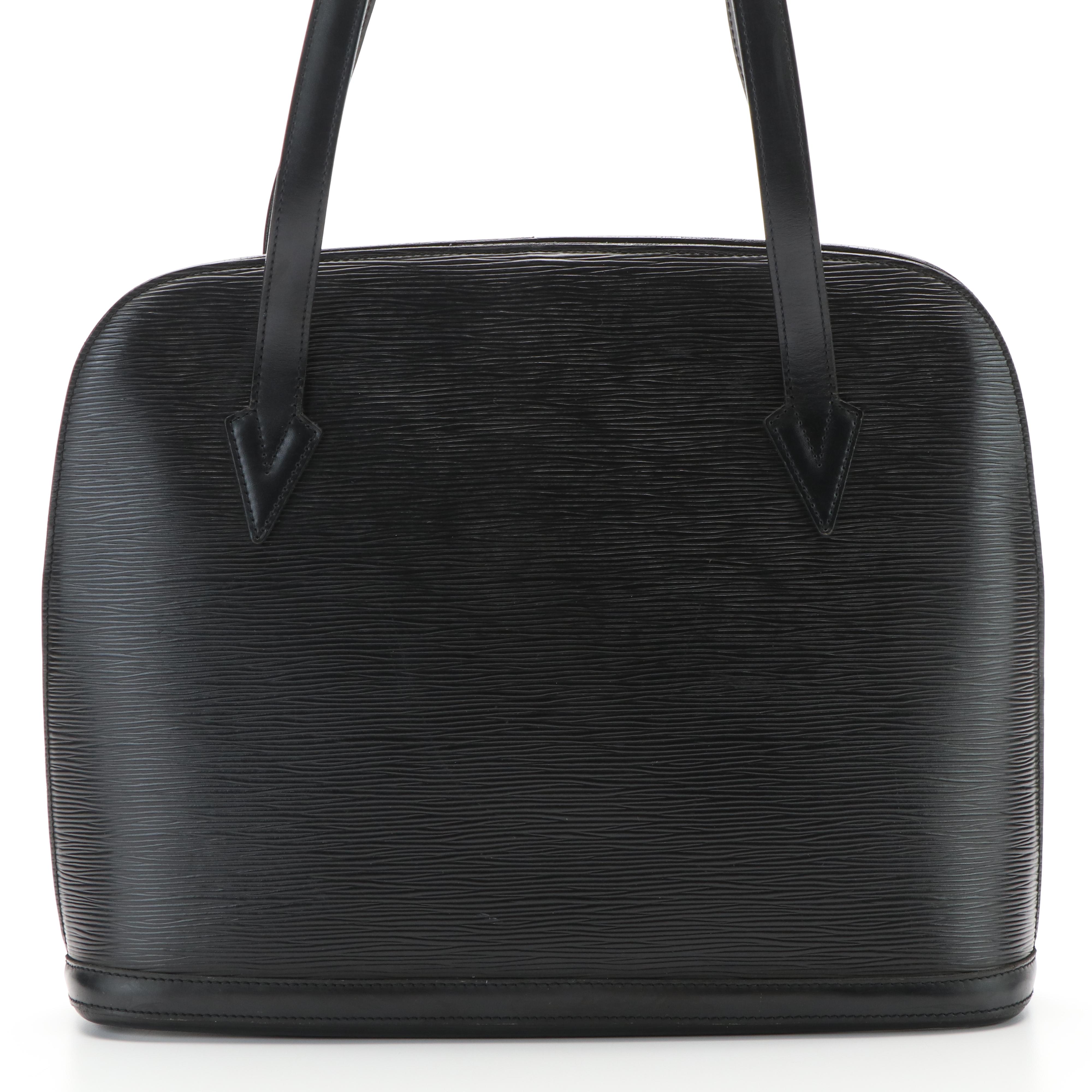 Louis Vuitton Black Epi Leather Lussac Handbag