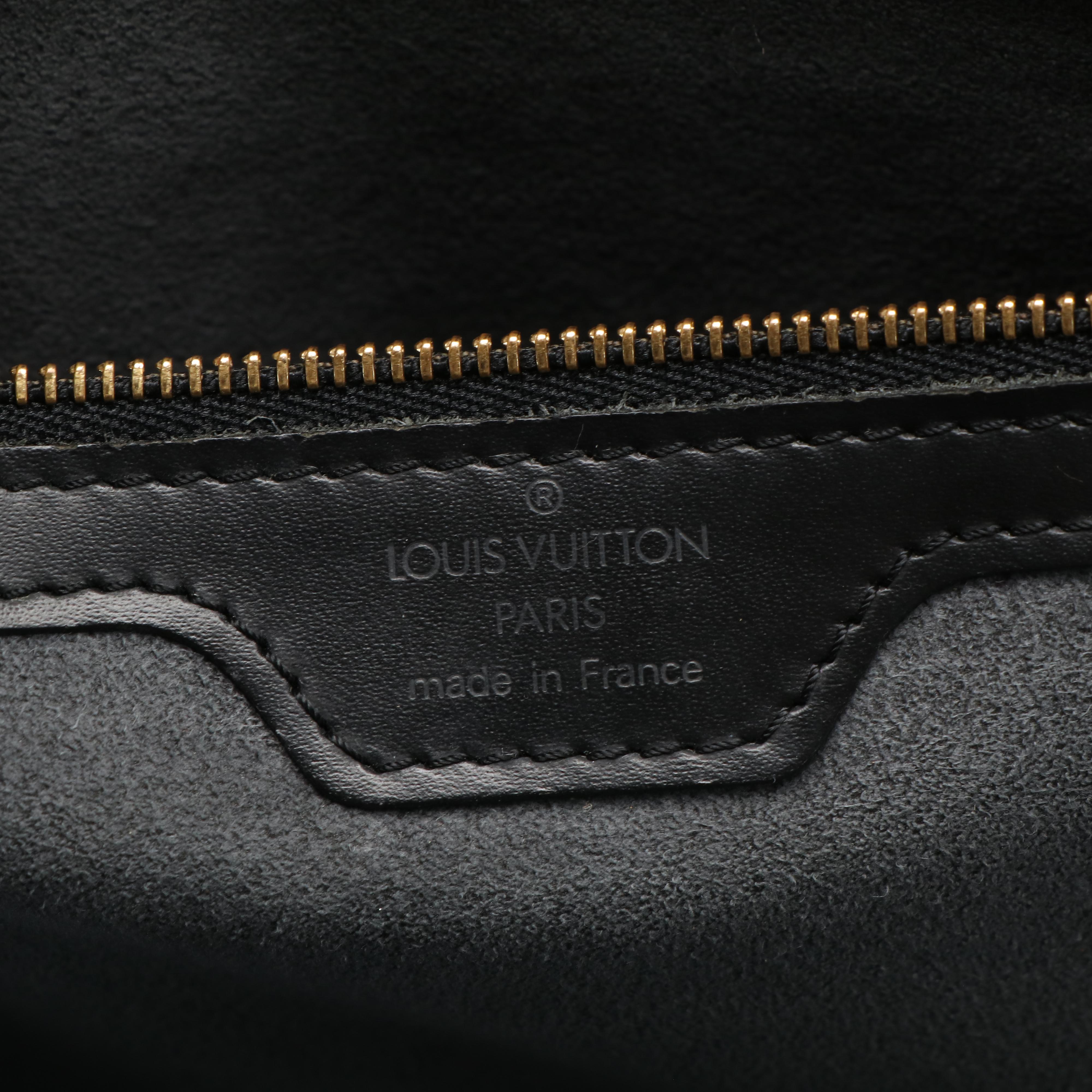 Louis Vuitton Black Epi Leather Lussac Handbag