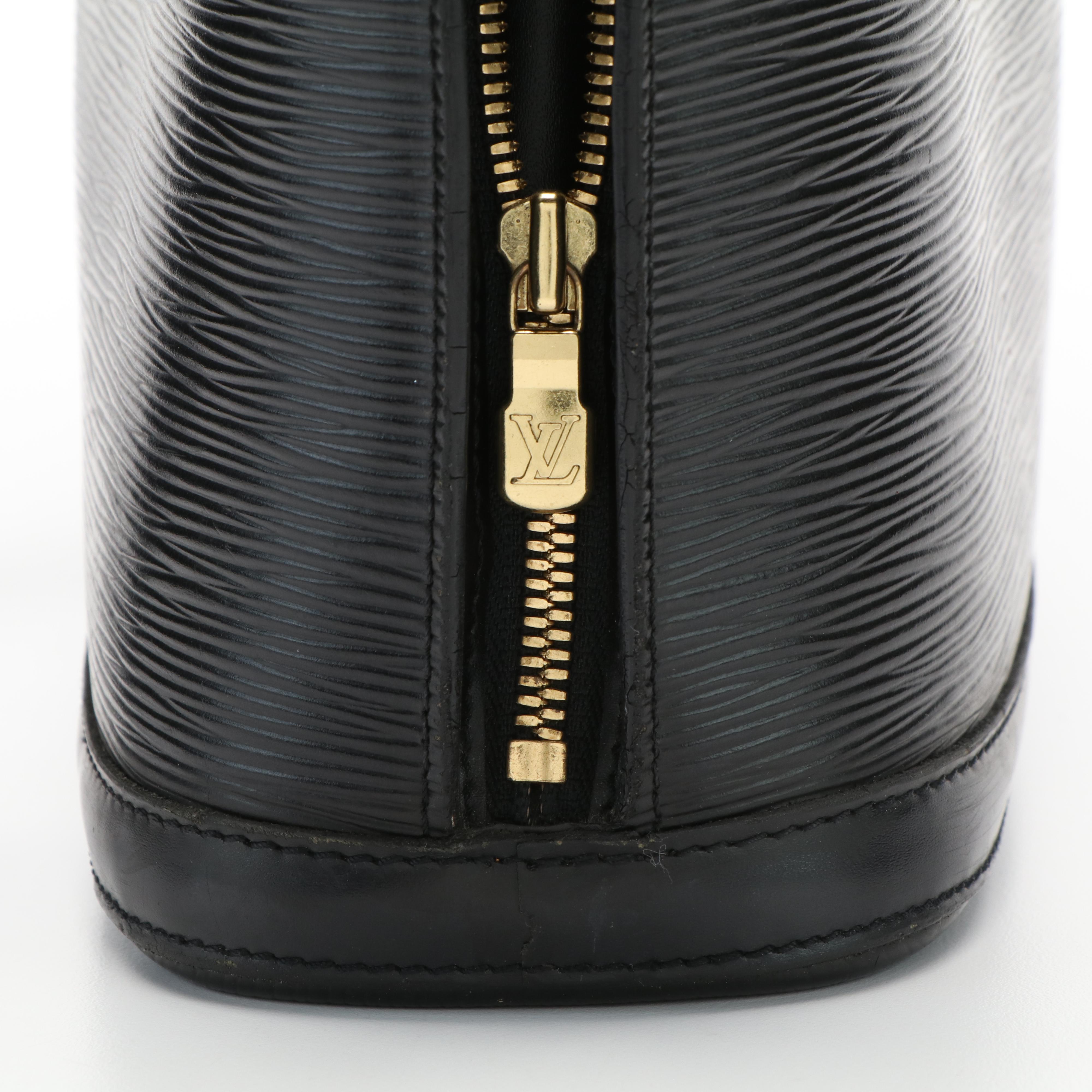 Louis Vuitton Black Epi Leather Lussac Handbag