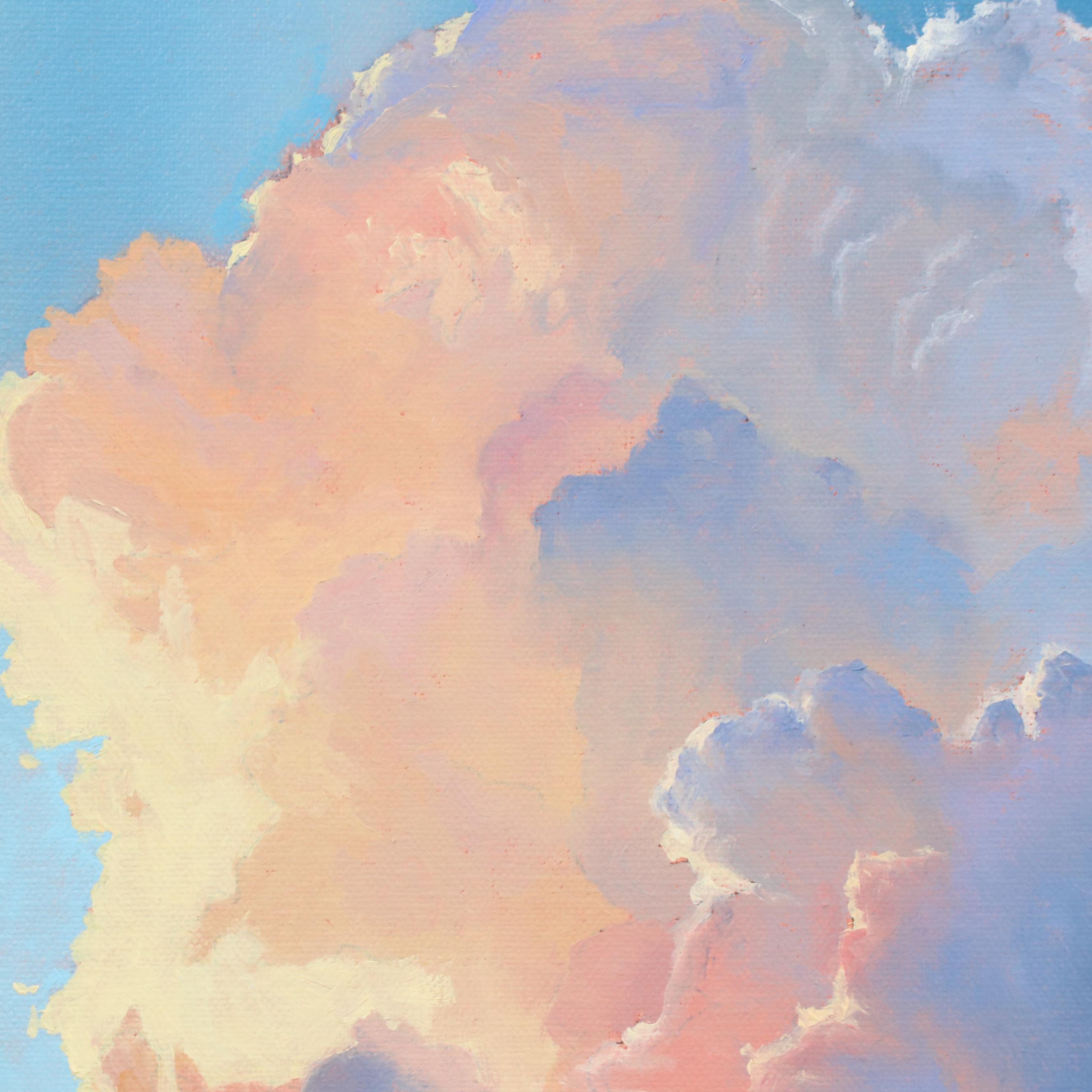 Sarah Brown Landscape Oil Painting "Last Light at Dusk," 21st Century