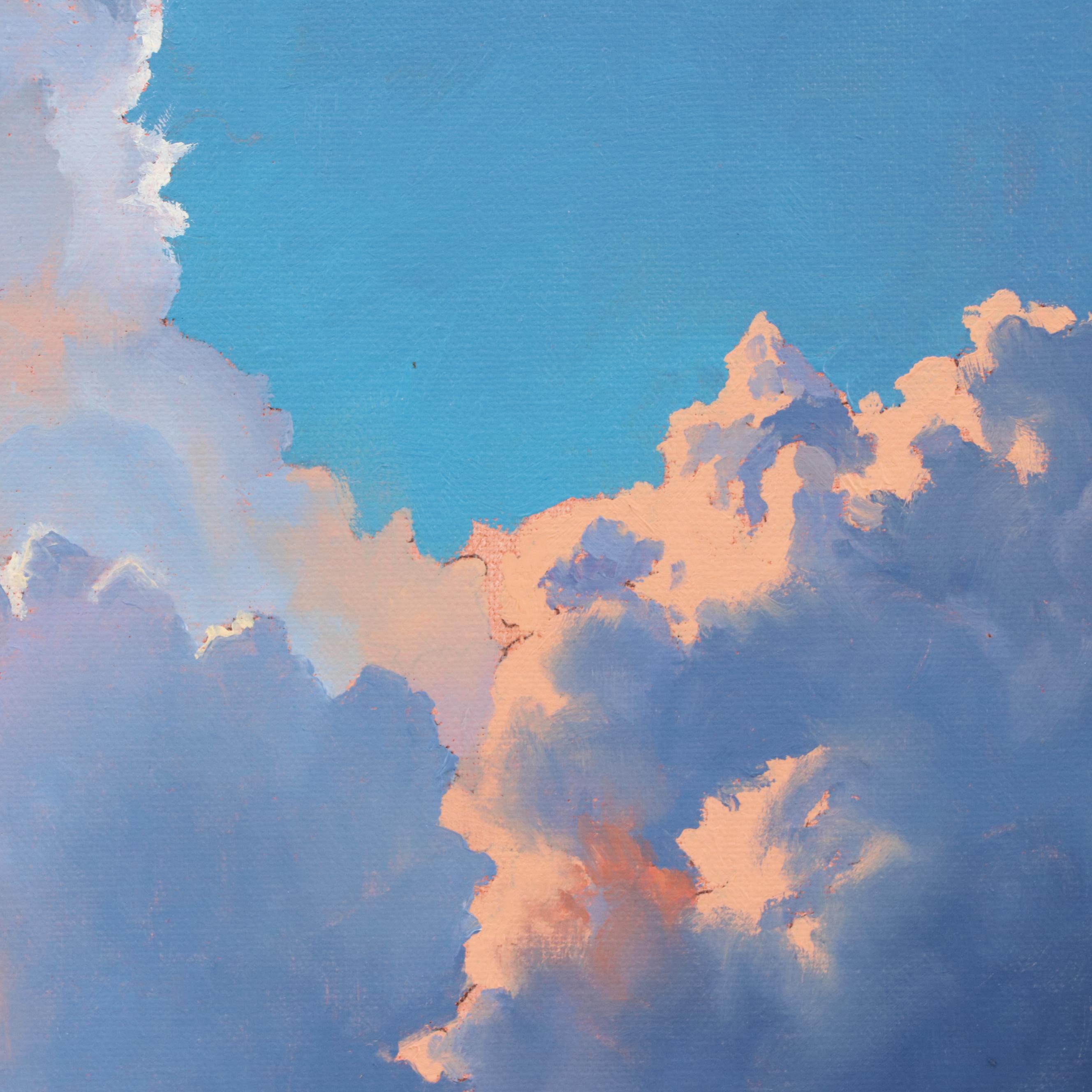 Sarah Brown Landscape Oil Painting "Last Light at Dusk," 21st Century