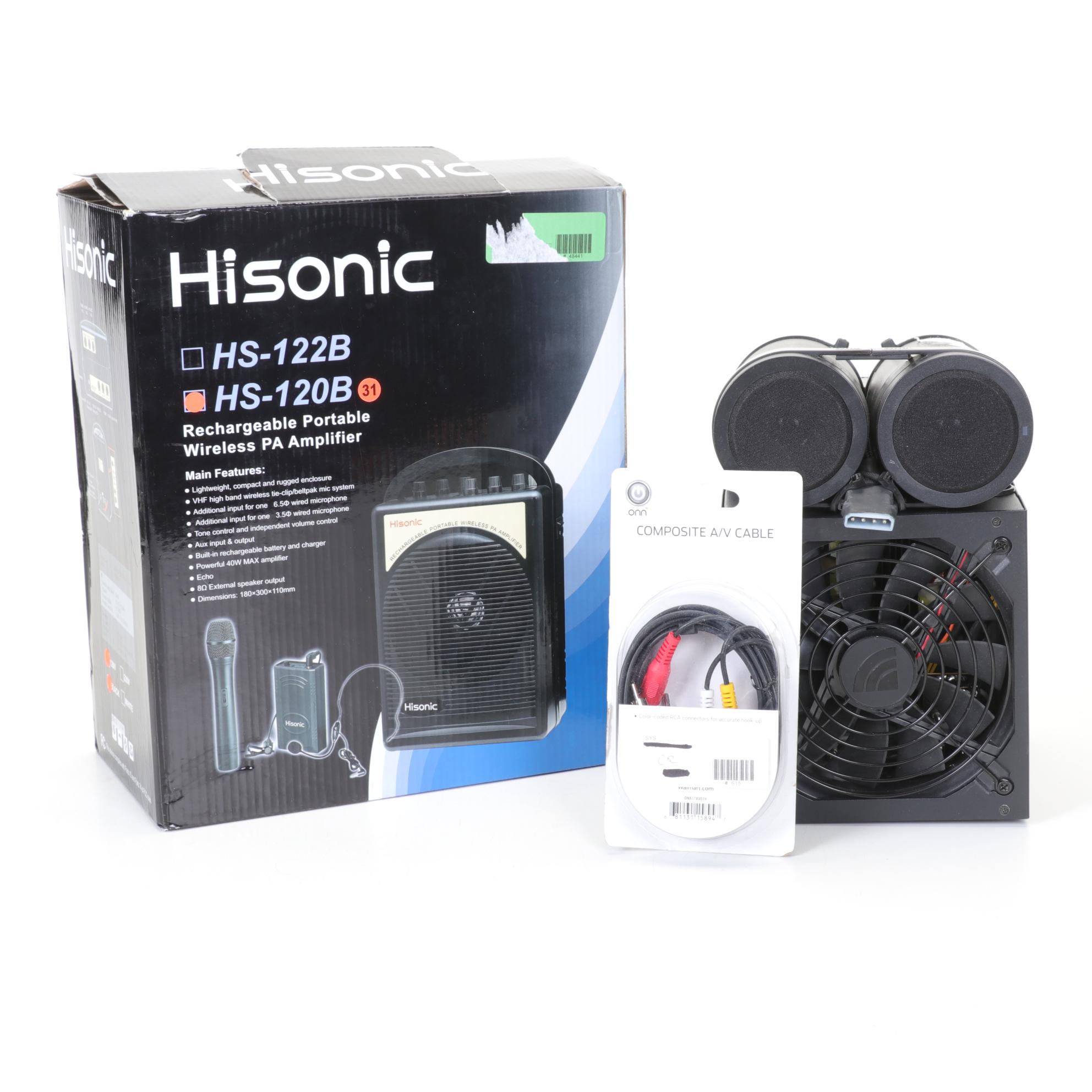 Hisonic Portable Wireless PA System and Other Equipment