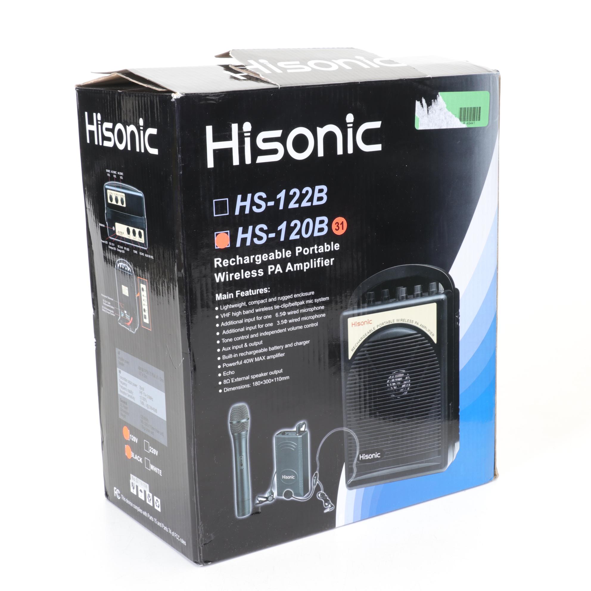 Hisonic Portable Wireless PA System and Other Equipment
