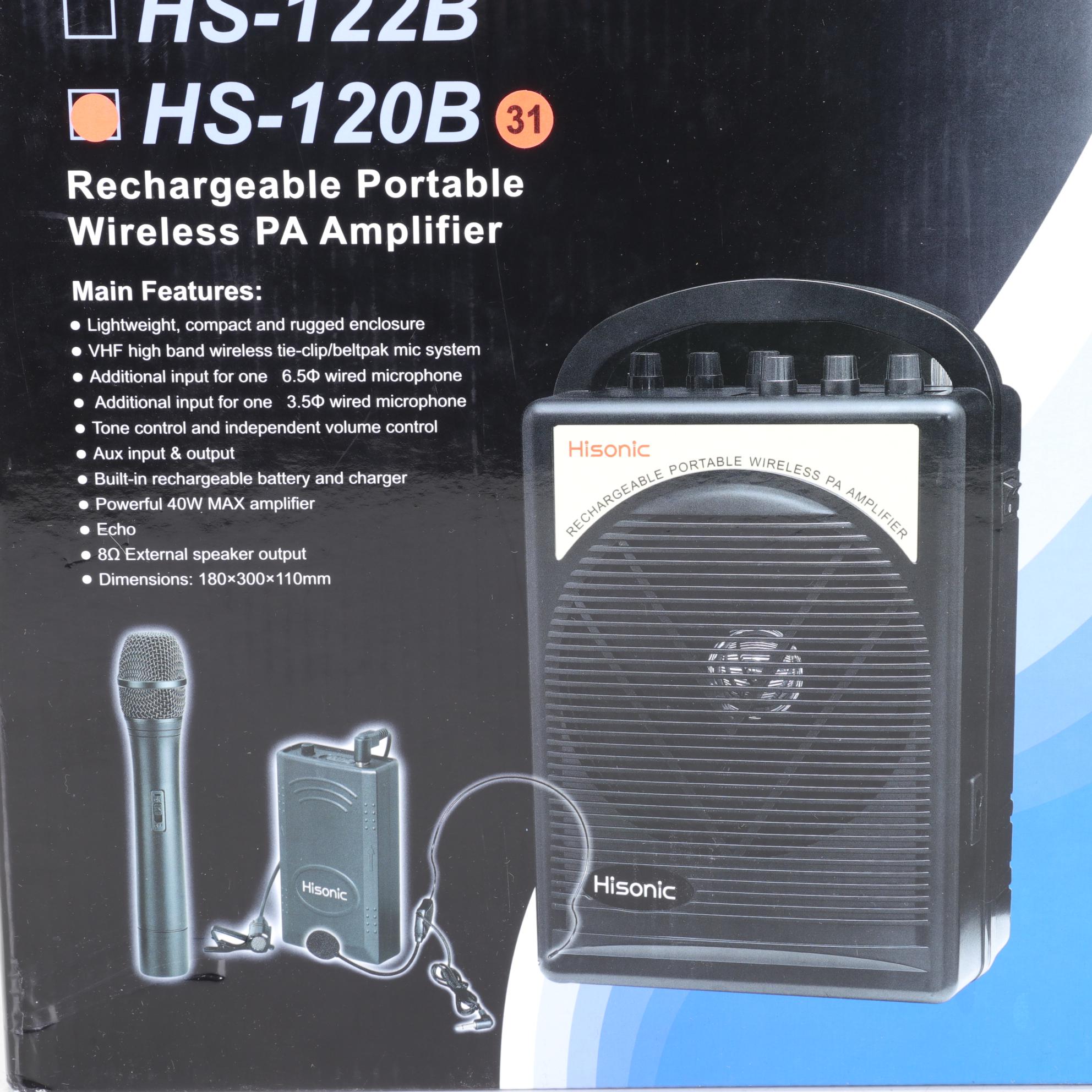 Hisonic Portable Wireless PA System and Other Equipment