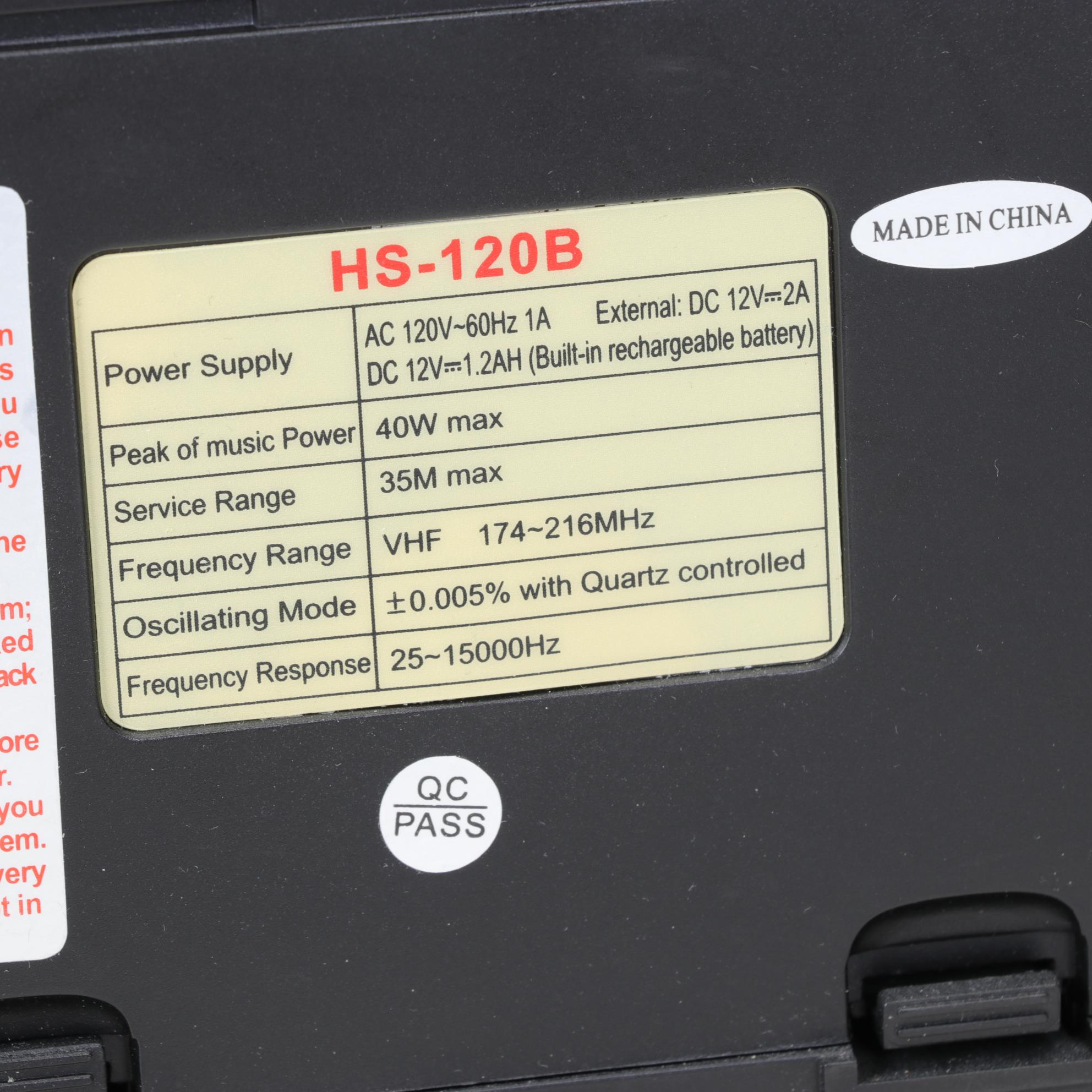 Hisonic Portable Wireless PA System and Other Equipment