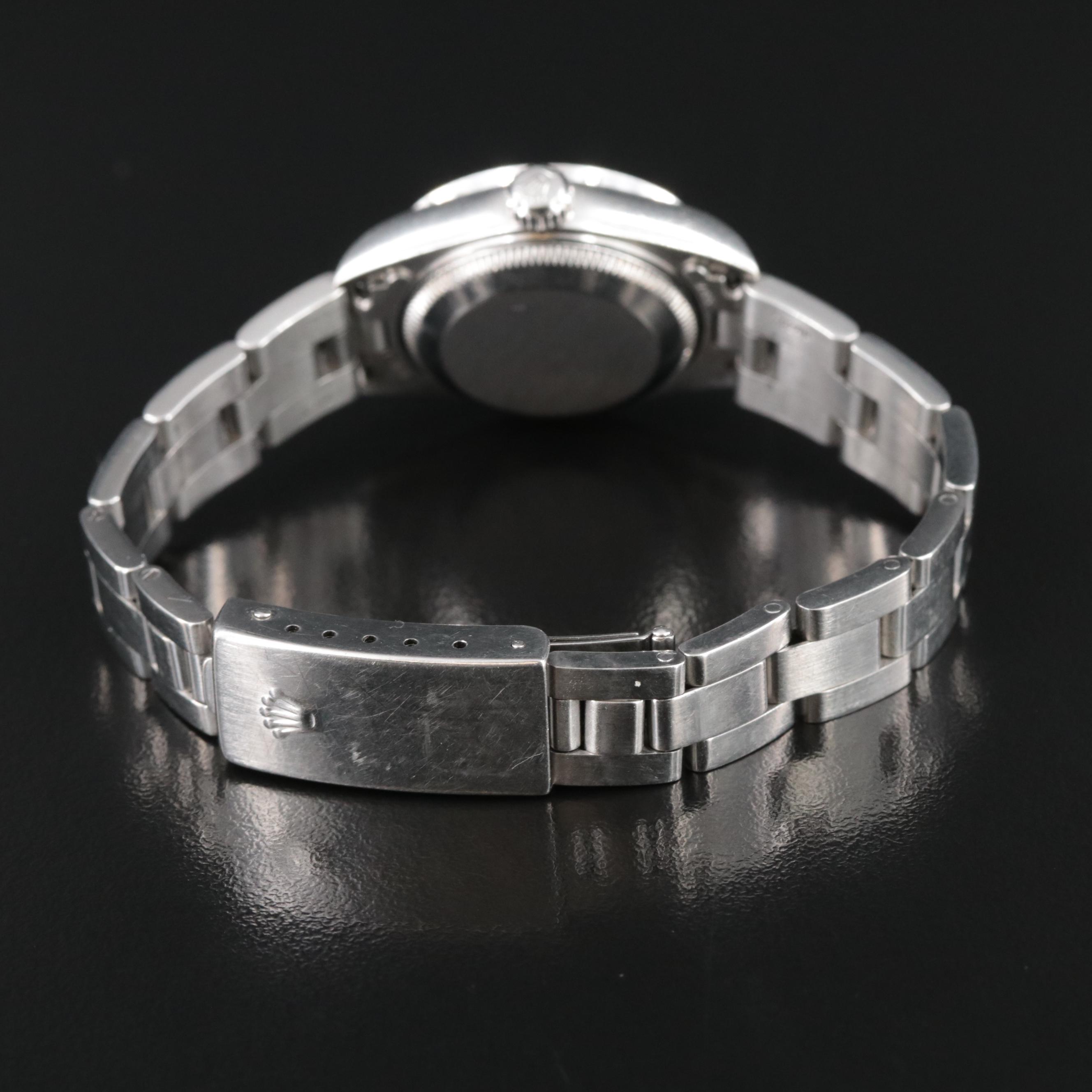 1999 Rolex Oyster Perpetual Custom Diamond Dial and Bezel Watch