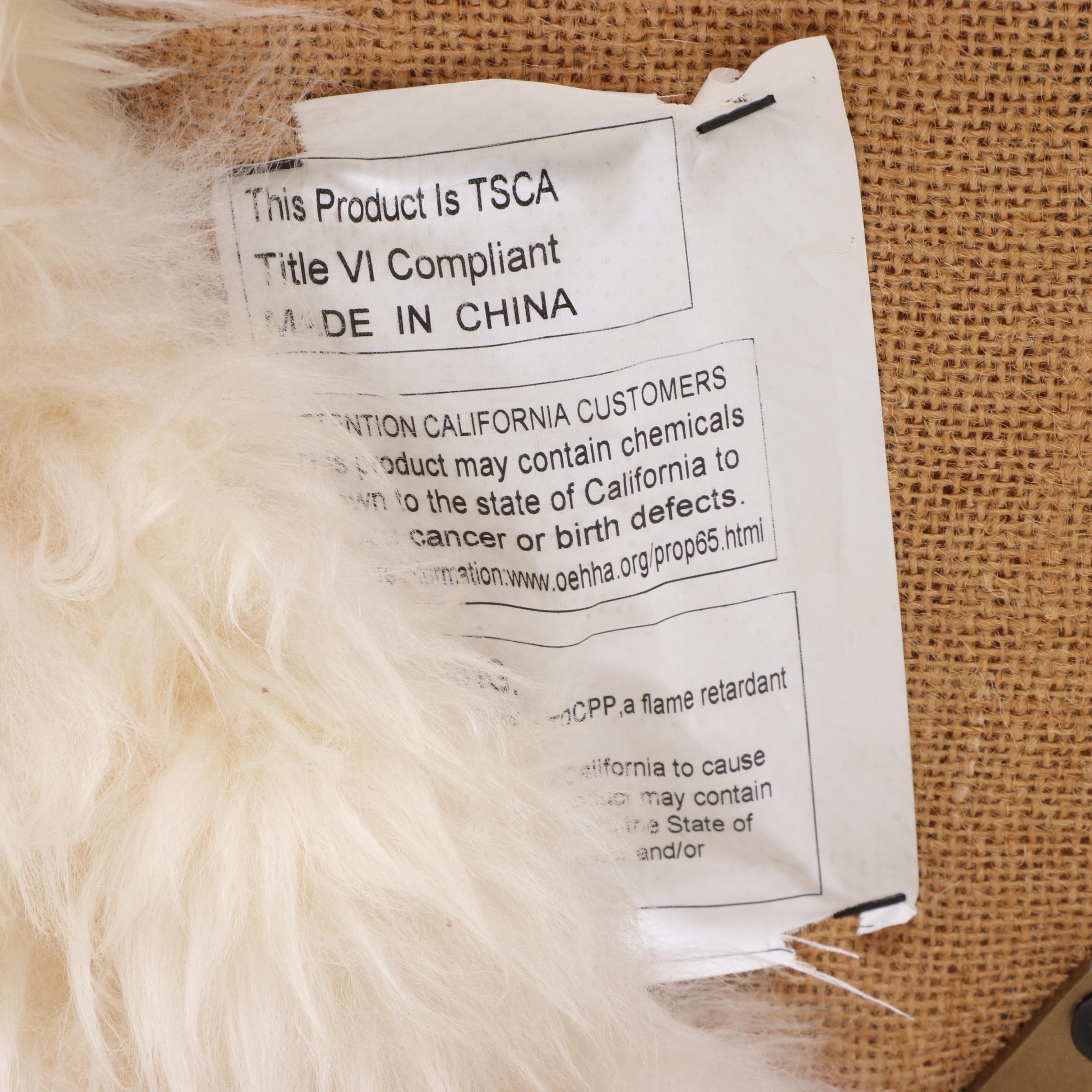 Scandinavian Modern Style Sheepskin Armchair