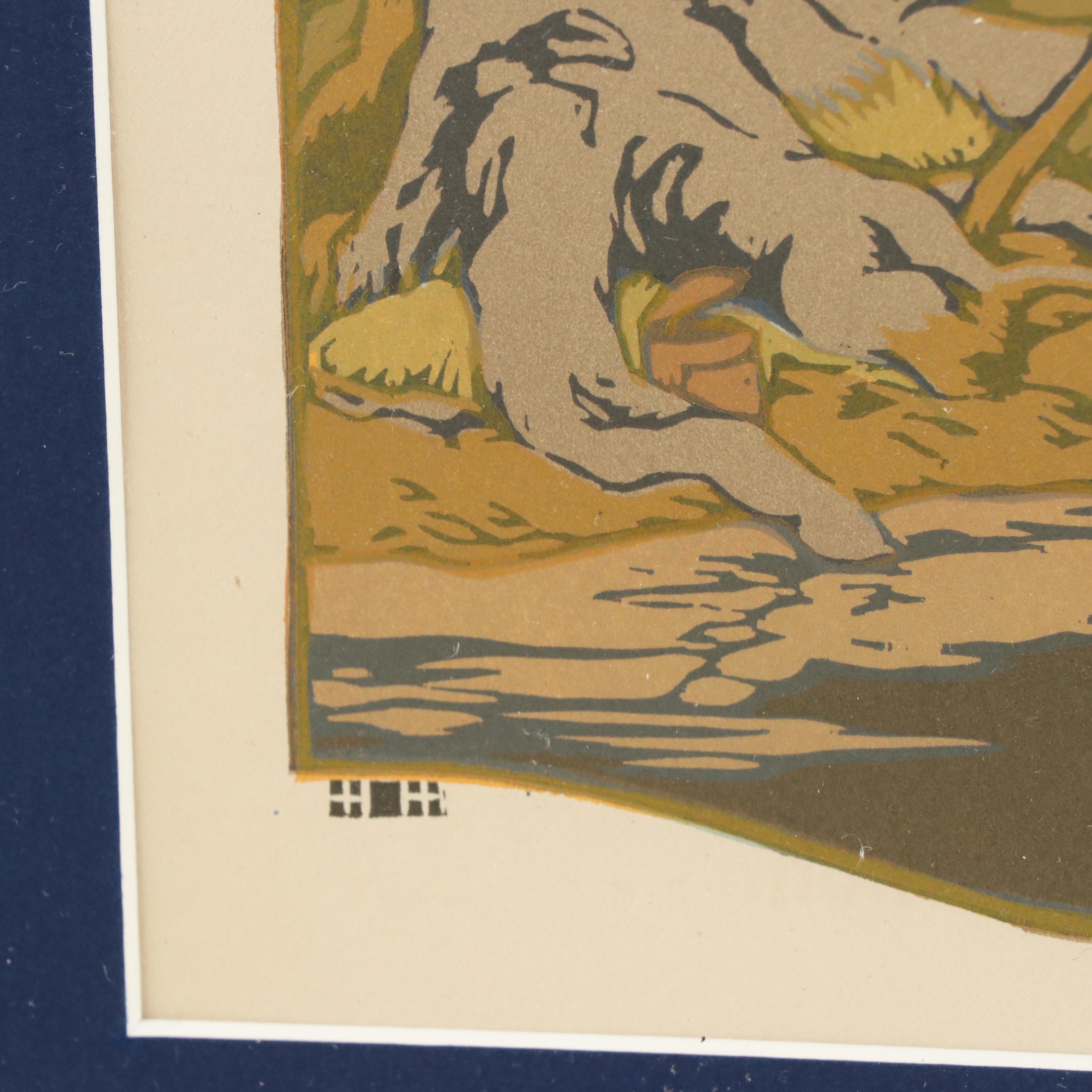 Gustave Baumann Woodcut "July" from "All the Year Round," 1912