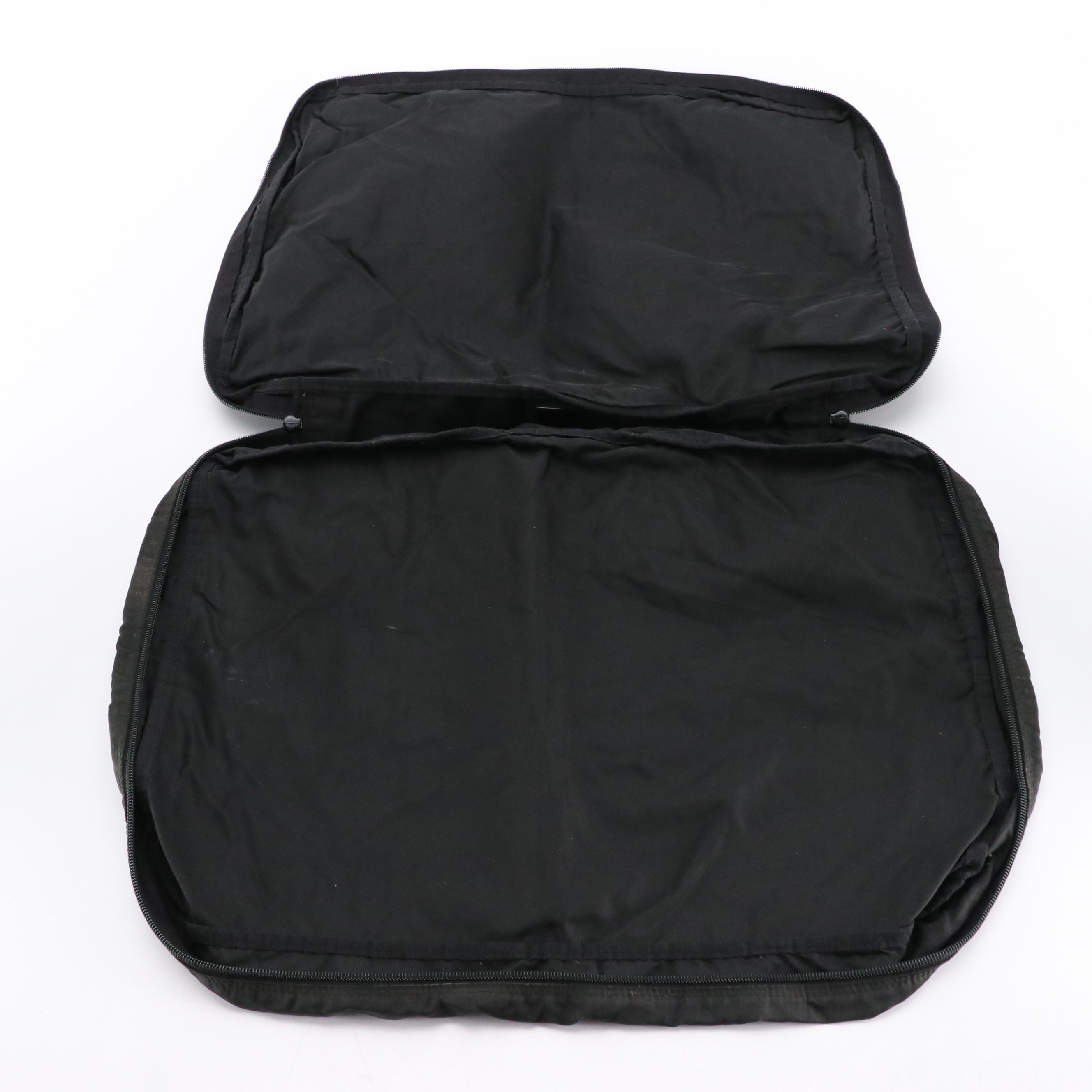 Prada Black Tessuto Nylon Travel Zip Bags