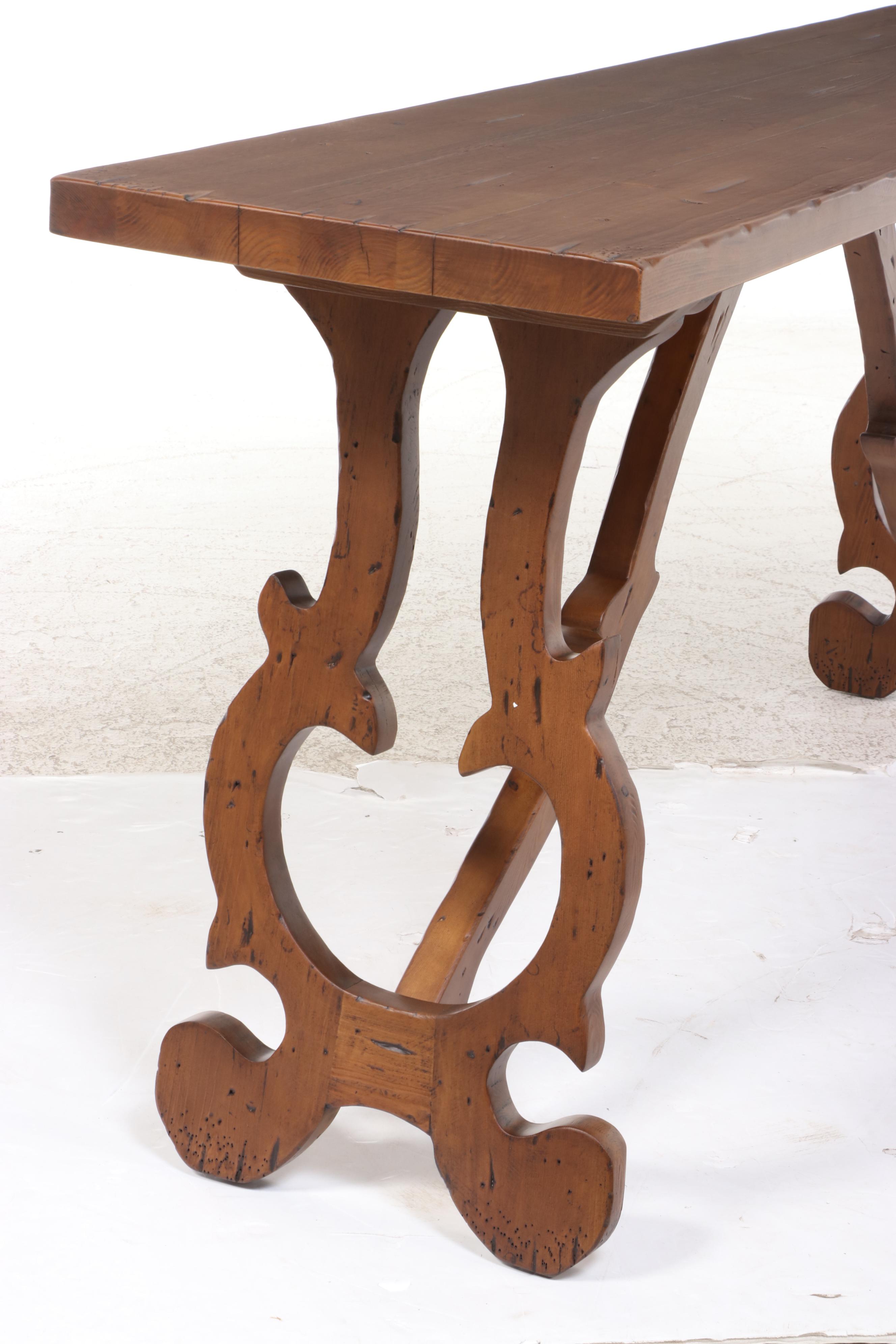 Spanish Baroque Style Walnut Library Table Everything But The House