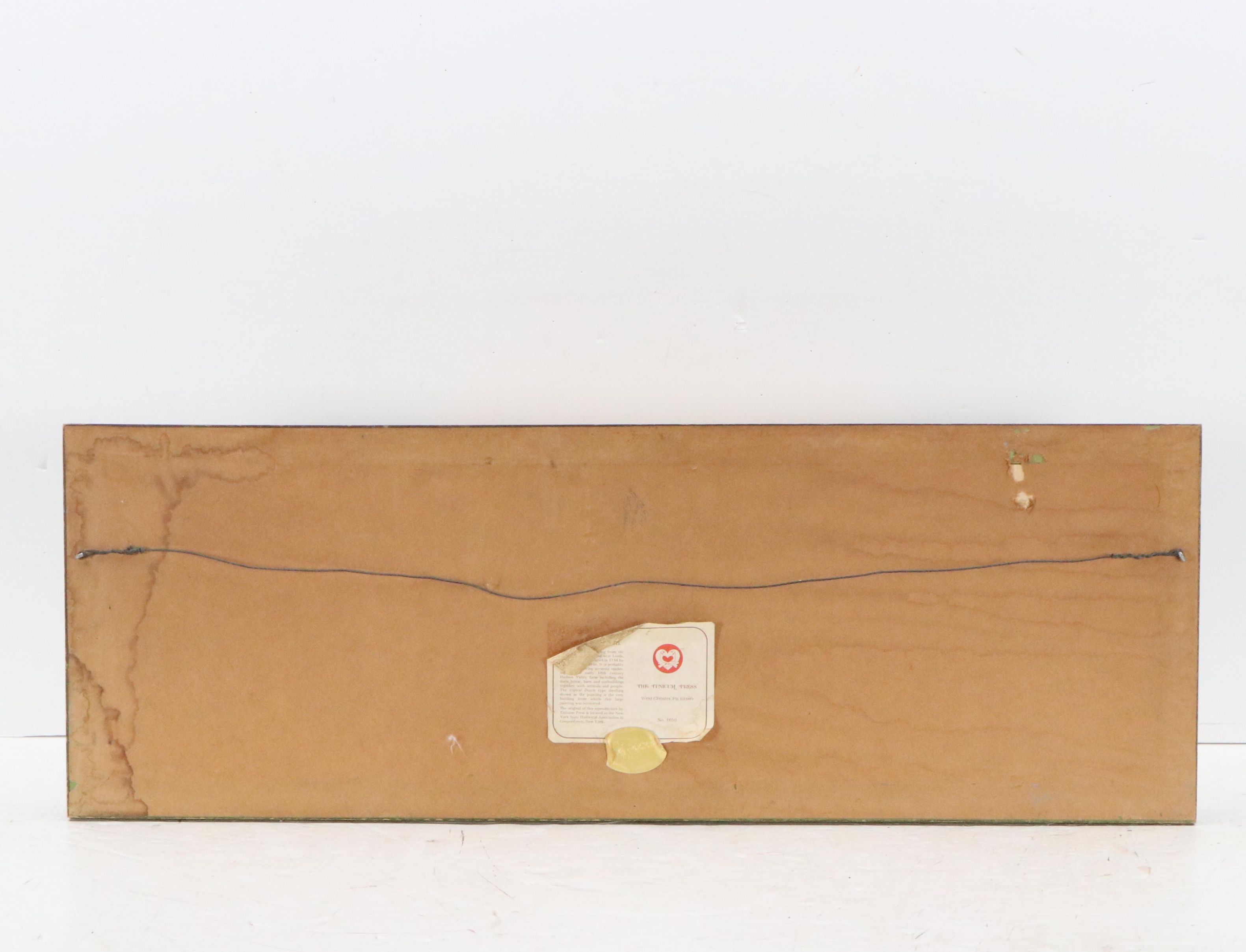 Offset Lithograph of Early American Farm Scene, 20th Century