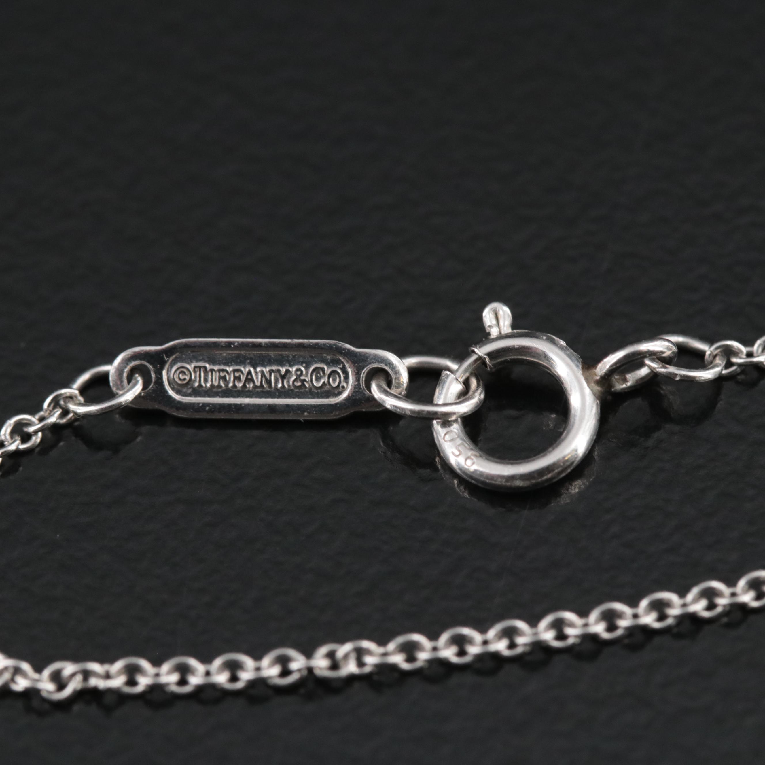 Tiffany & Co. Platinum 0.77 CTW Diamond Cross Necklace