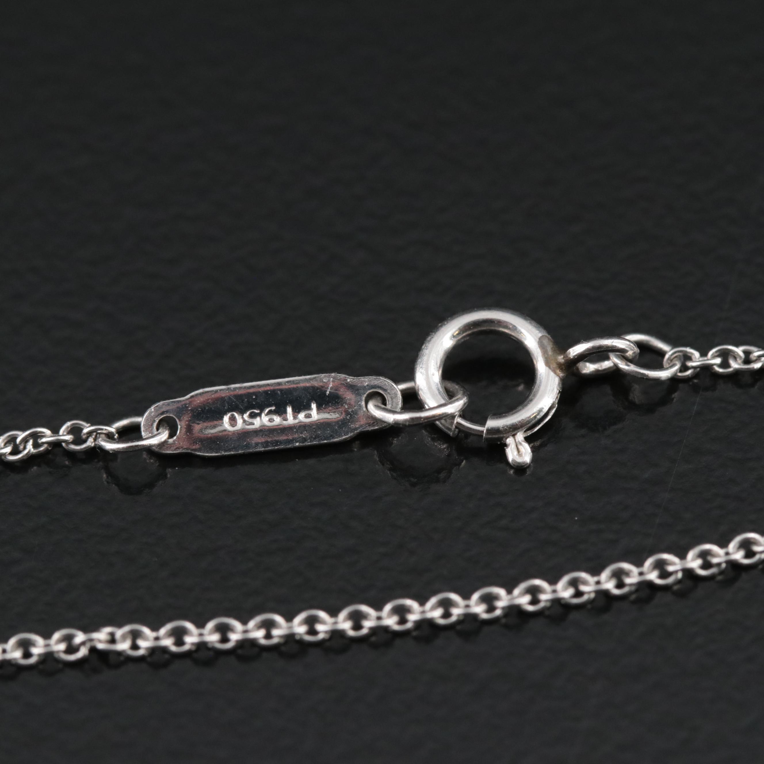 Tiffany & Co. Platinum 0.77 CTW Diamond Cross Necklace