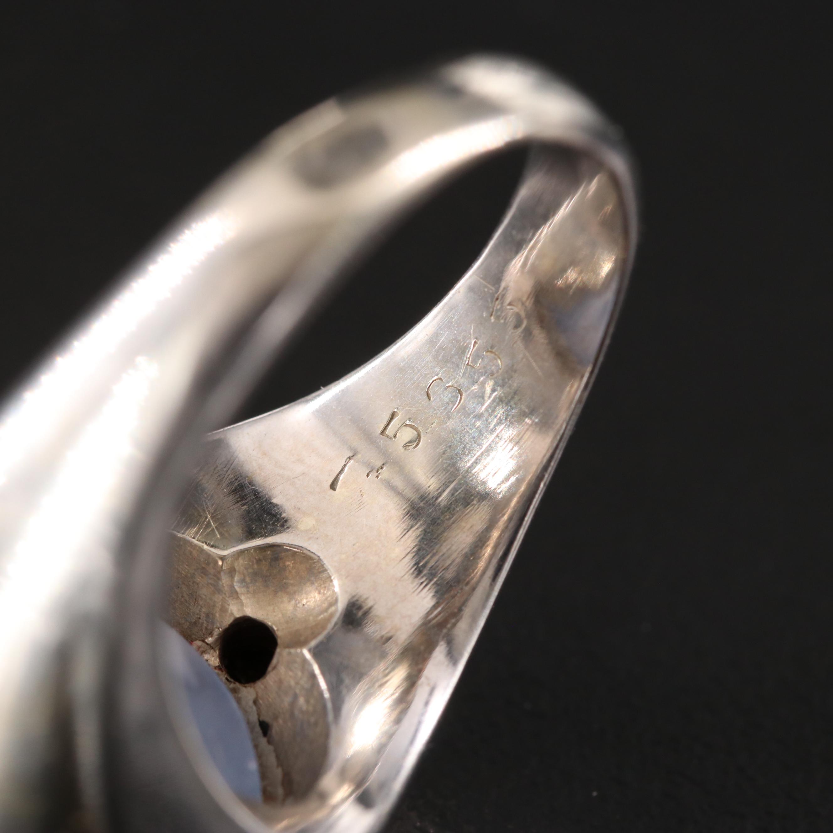 14K 14.97 CT Star Sapphire and Diamond Ring