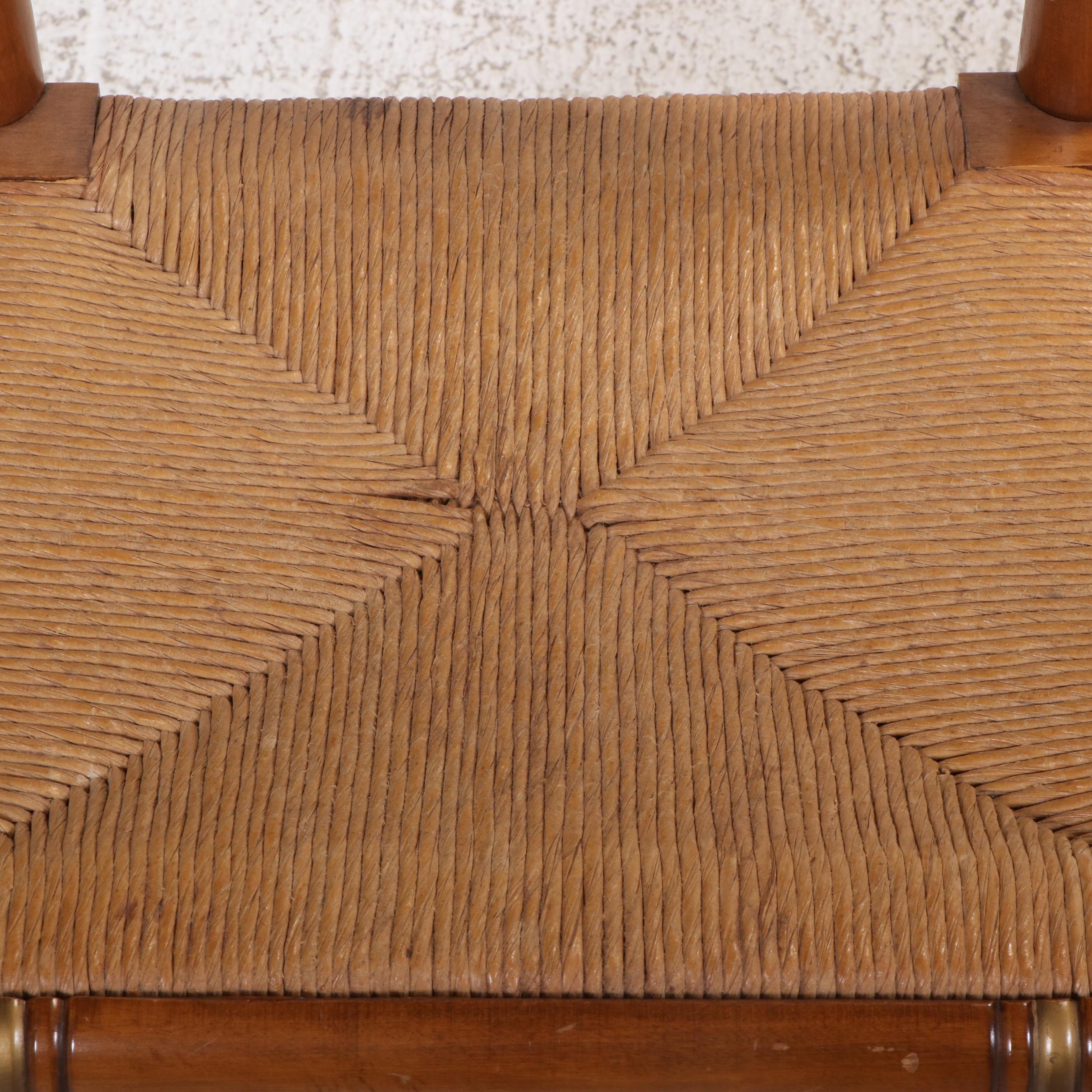 Ethan Allen Queen Anne Style Maple Side Table and Gilt-Stenciled Side Chair