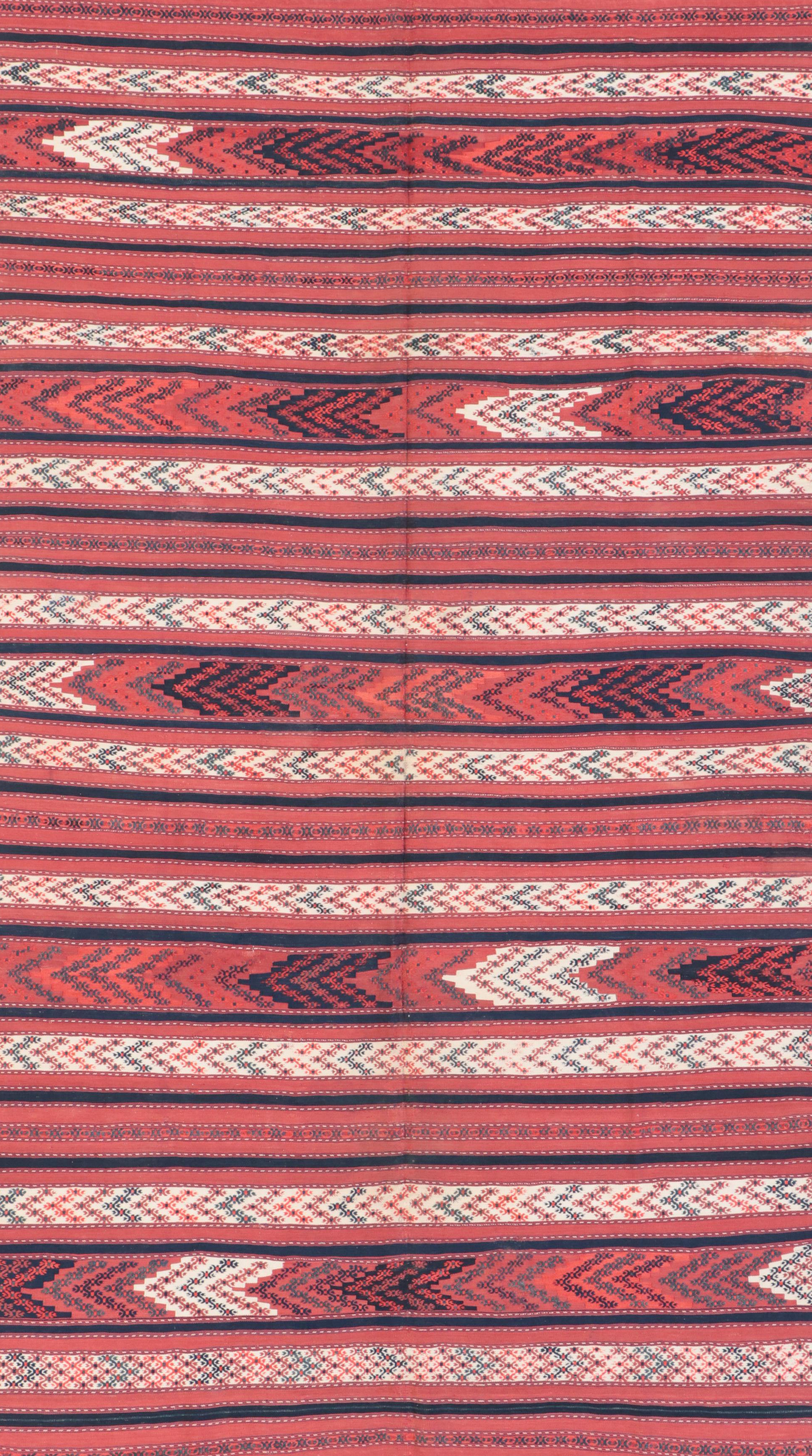 5'2 x 9' Handwoven Moroccan Zemmour Kilim Area Rug