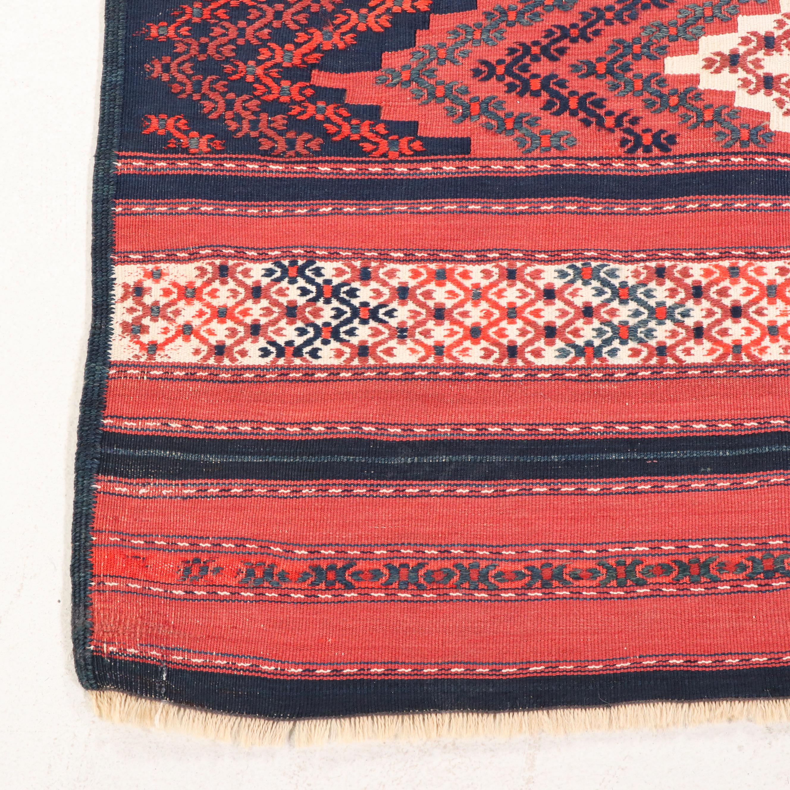 5'2 x 9' Handwoven Moroccan Zemmour Kilim Area Rug