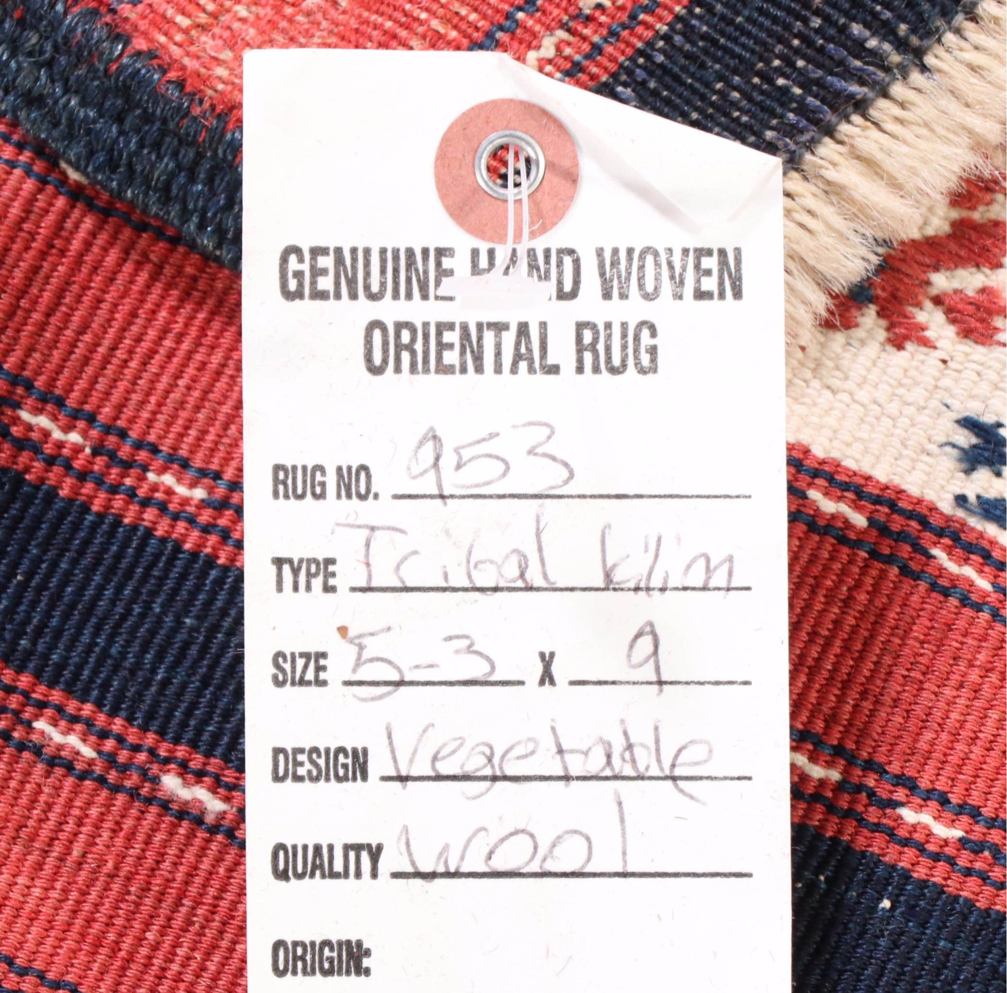 5'2 x 9' Handwoven Moroccan Zemmour Kilim Area Rug