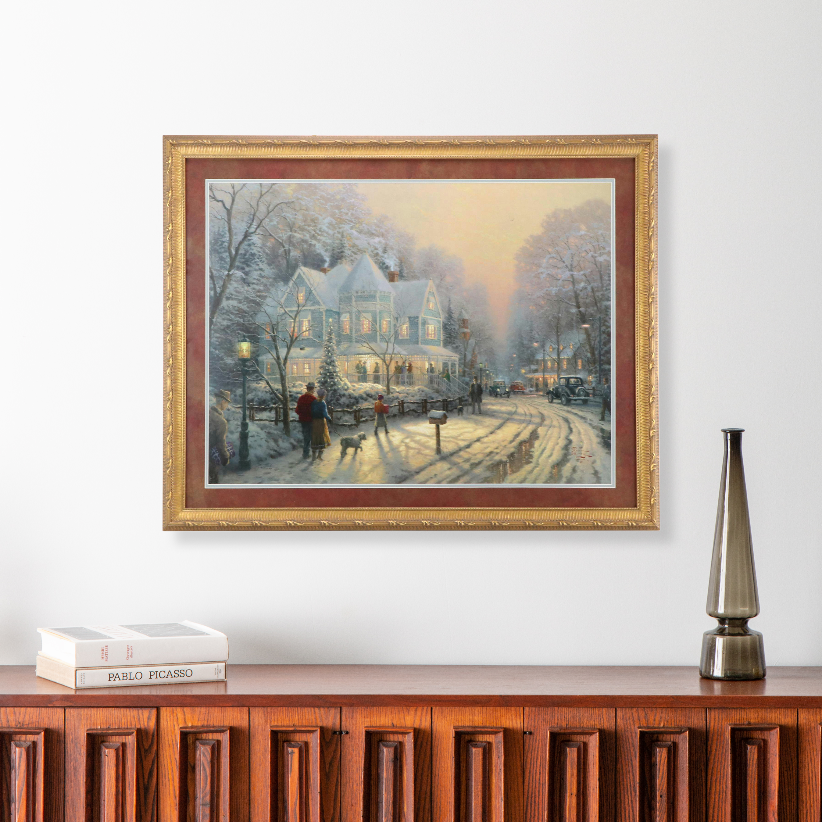 Thomas Kinkade Offset Lithograph "A Holiday Gathering"