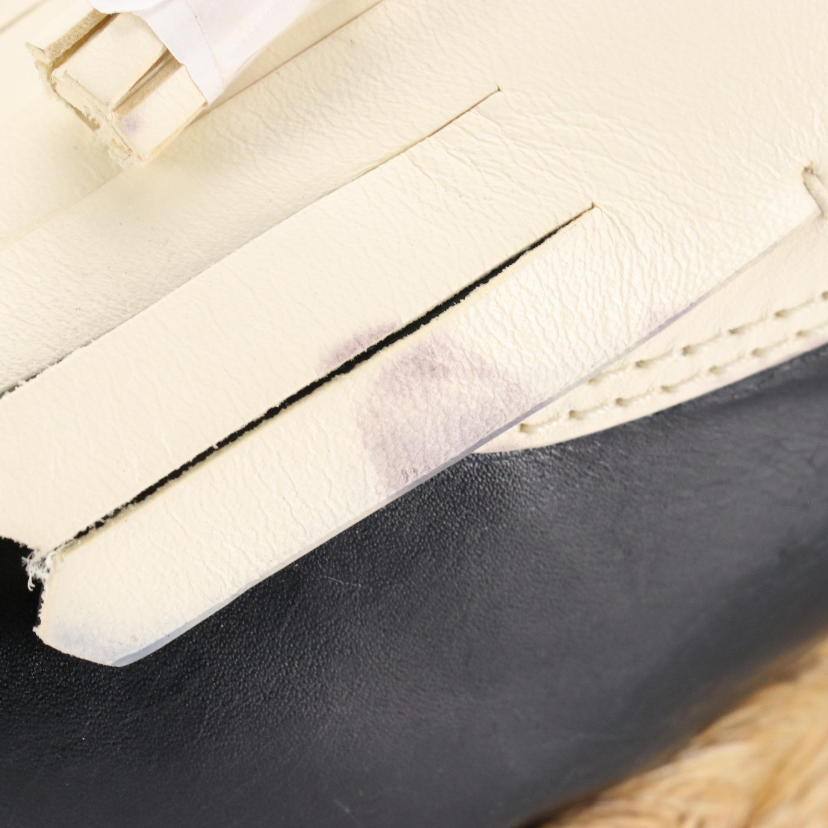 Tory Burch Ruth Kiltie Platform Loafers in Navy and White Leather