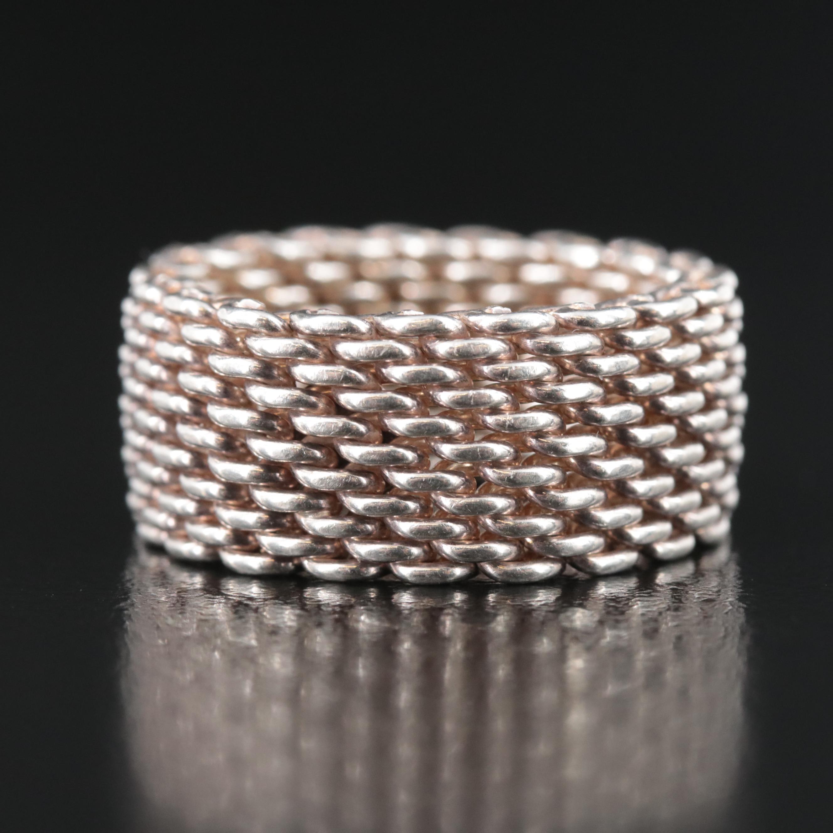 Tiffany & Co. Somerset Sterling Mesh Ring