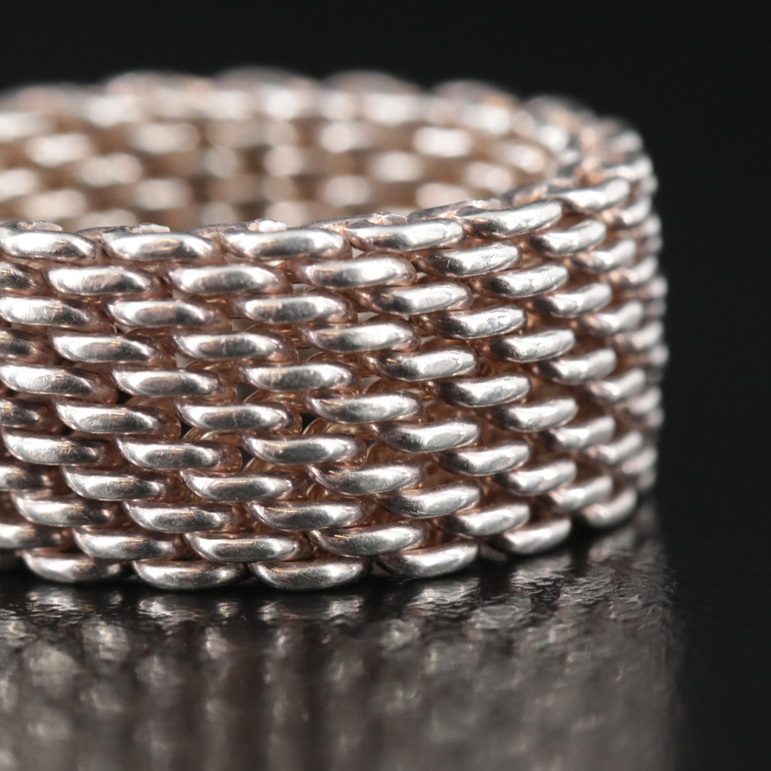 Tiffany & Co. Somerset Sterling Mesh Ring
