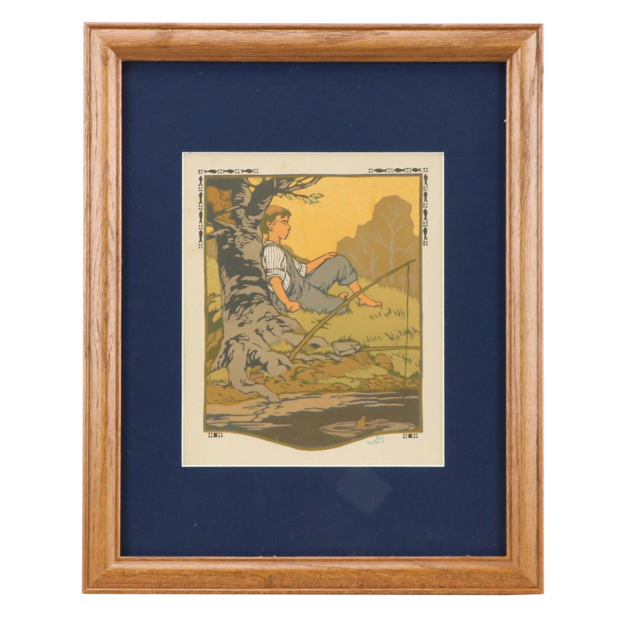 Gustave Baumann Woodcut "July" from "All the Year Round," 1912