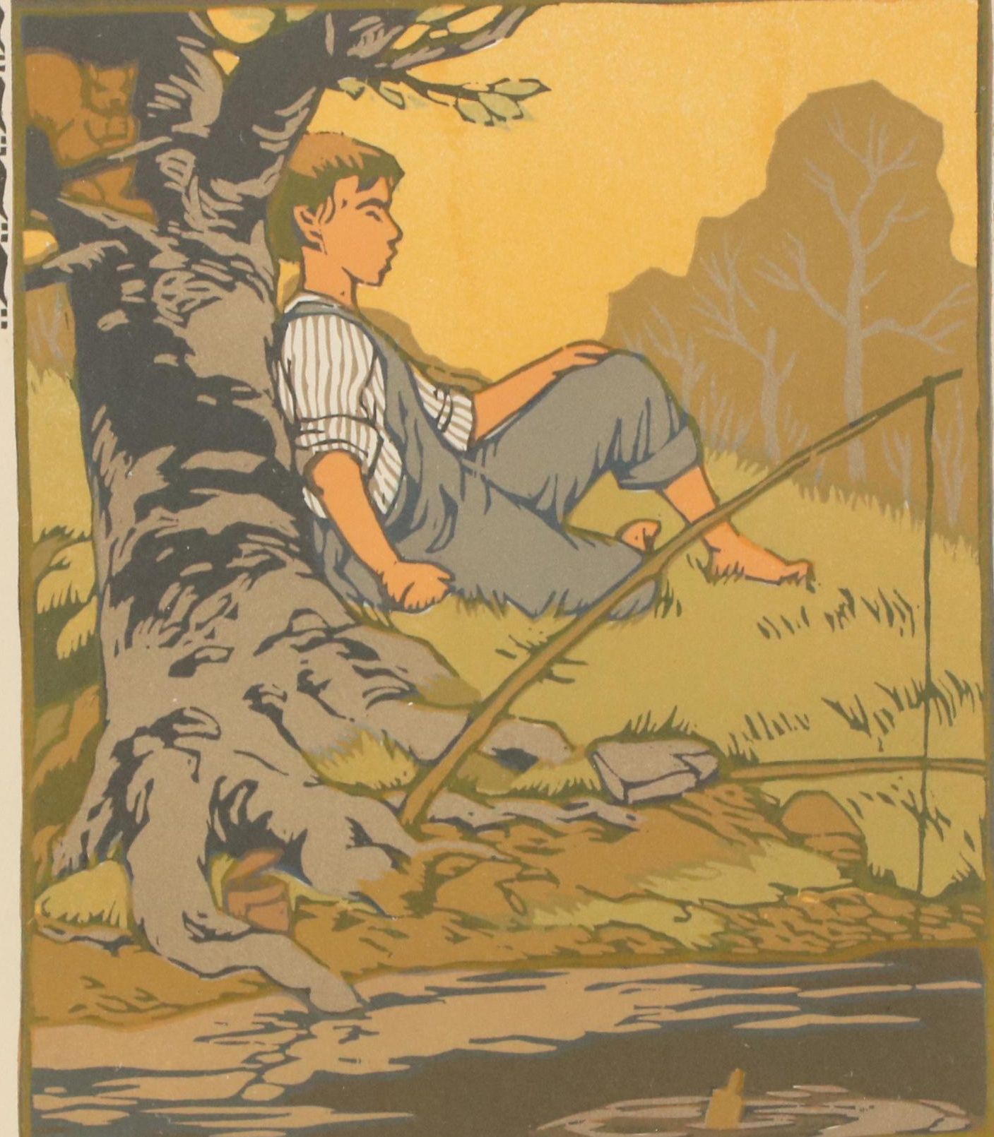 Gustave Baumann Woodcut "July" from "All the Year Round," 1912