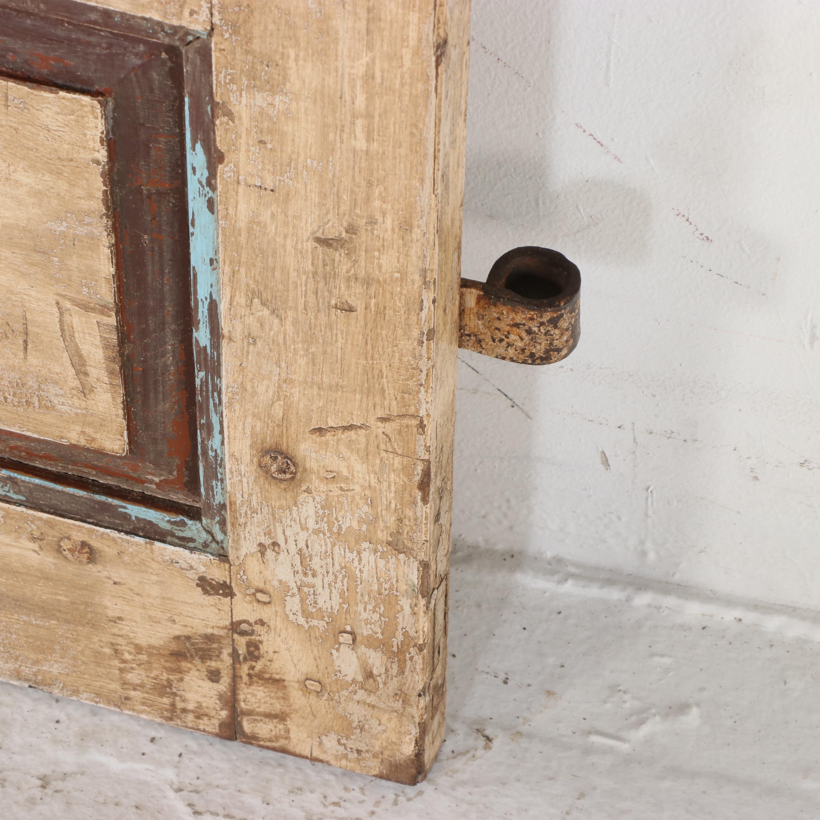 Pair of Five-Panel Inset Wooden Doors, Antique